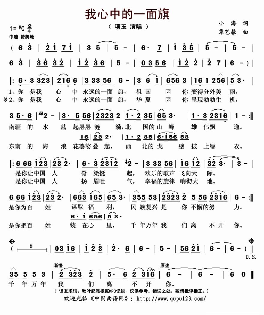 我心中的一面旗