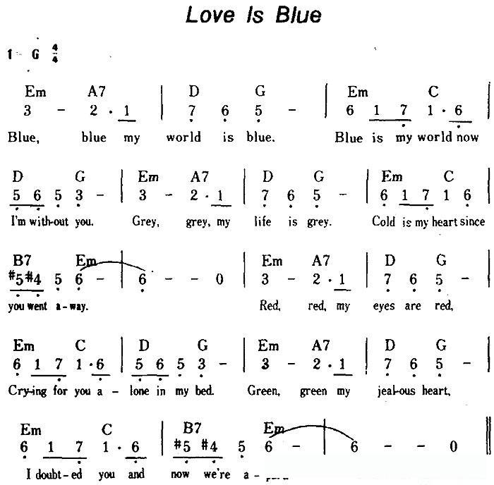 [美]Love Is Blue（爱情是蓝色的）