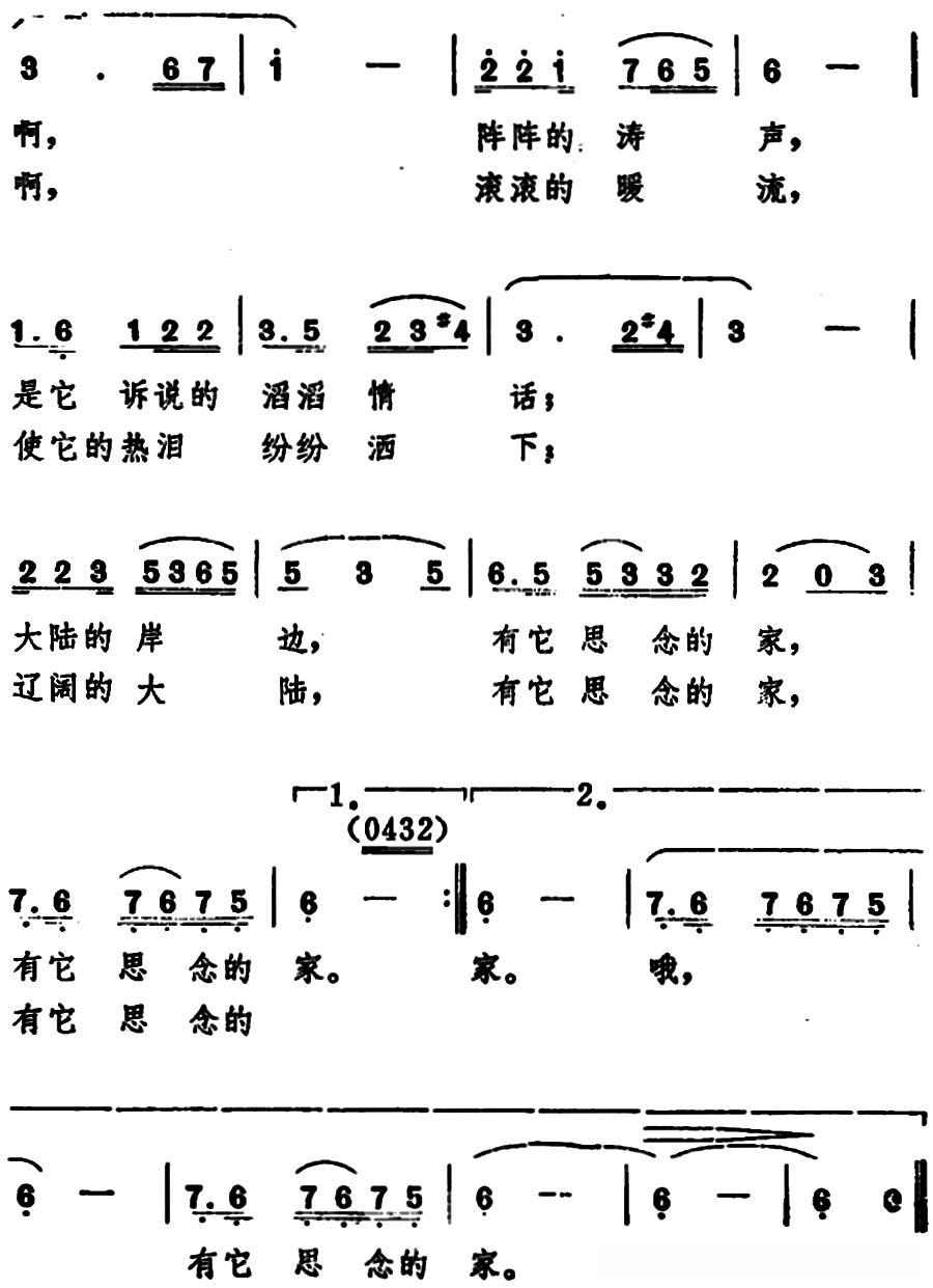 飘呀，飘呀，飘过海峡（电视音乐片《海峡情》选曲）