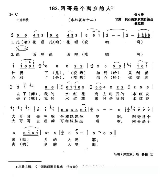 阿哥是个离乡的人