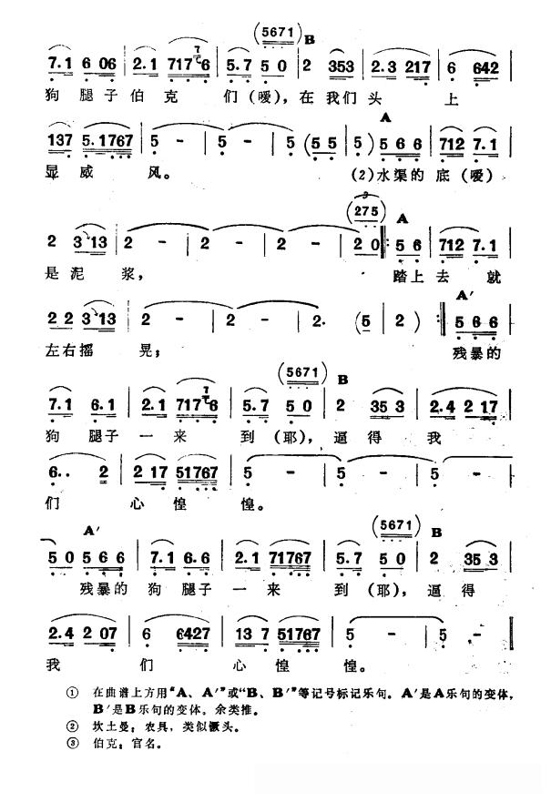 修渠歌（新疆伊犁 维吾尔民歌 第一套《修渠歌》）