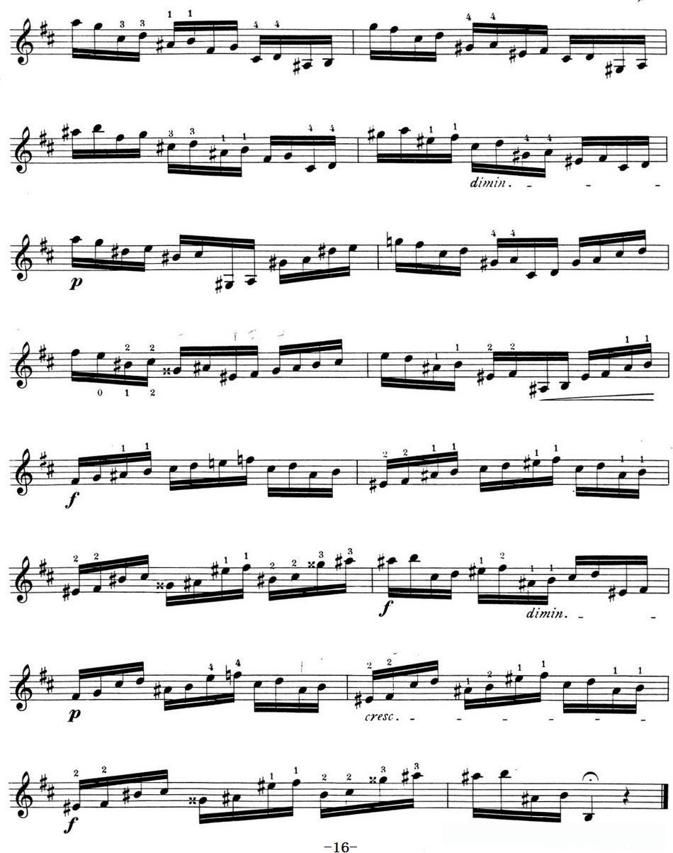 顿特24首小提琴练习曲 作品37—12