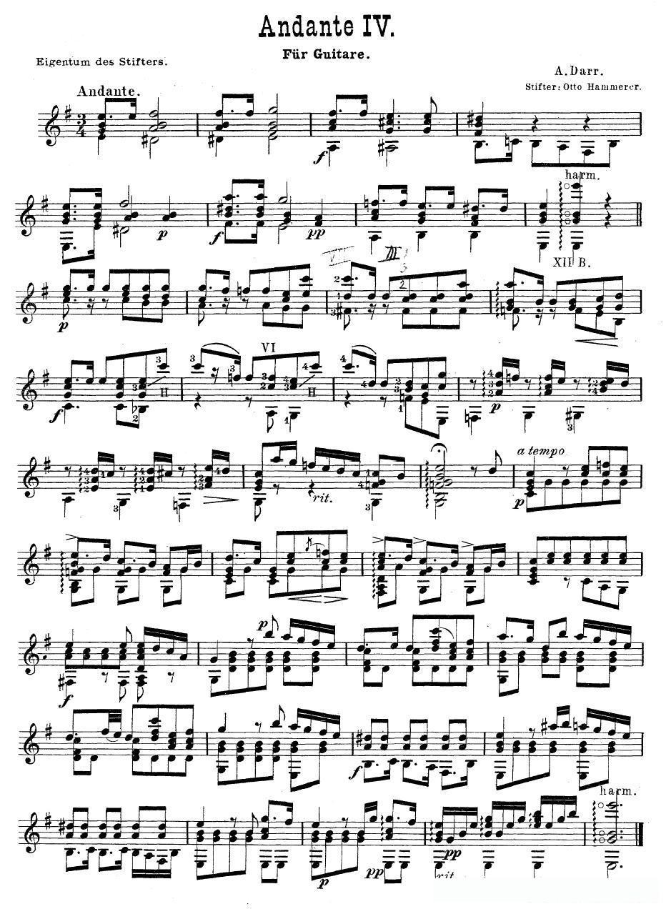 darr andante no4（古典吉他）