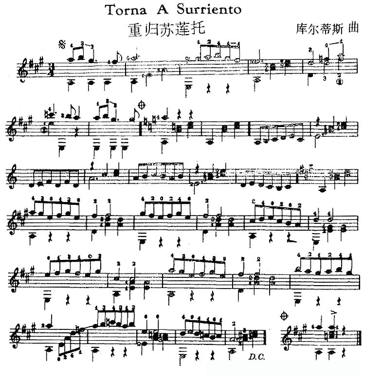 西班牙吉他独奏曲：重归苏莲托