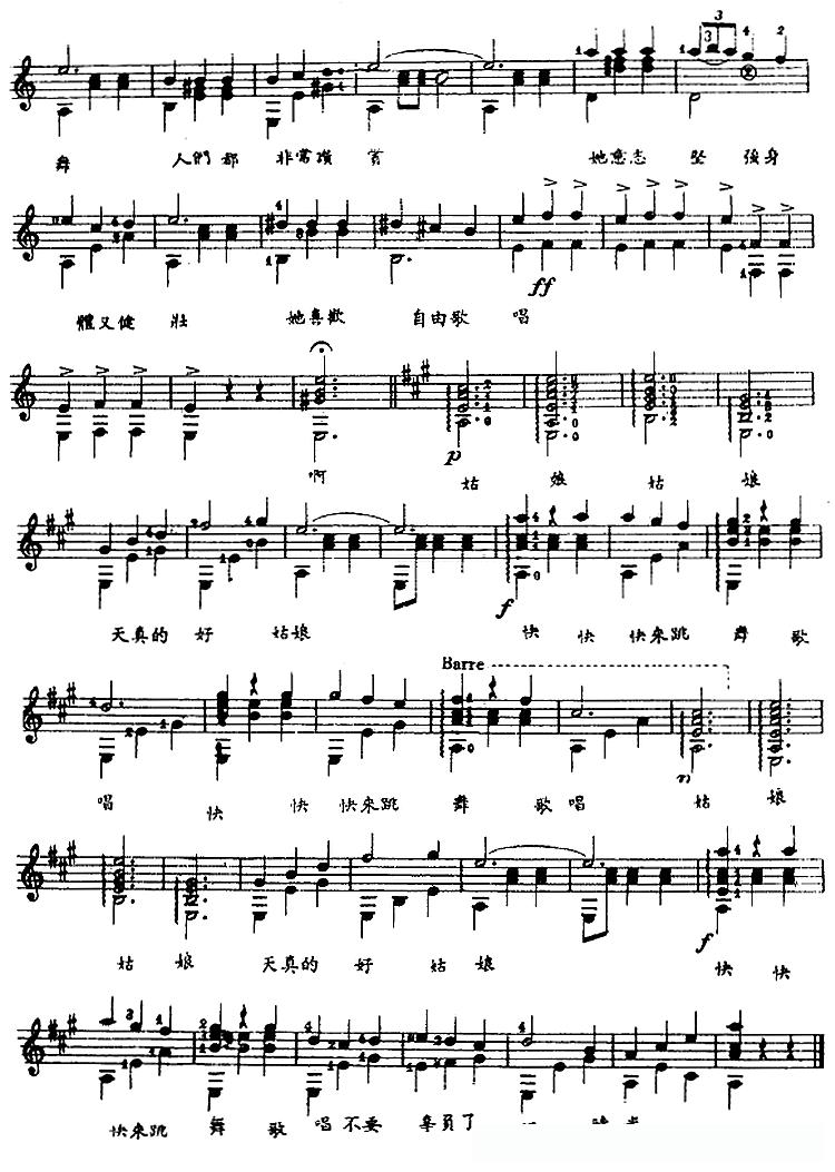 西班牙吉他独奏曲：西班牙女郎