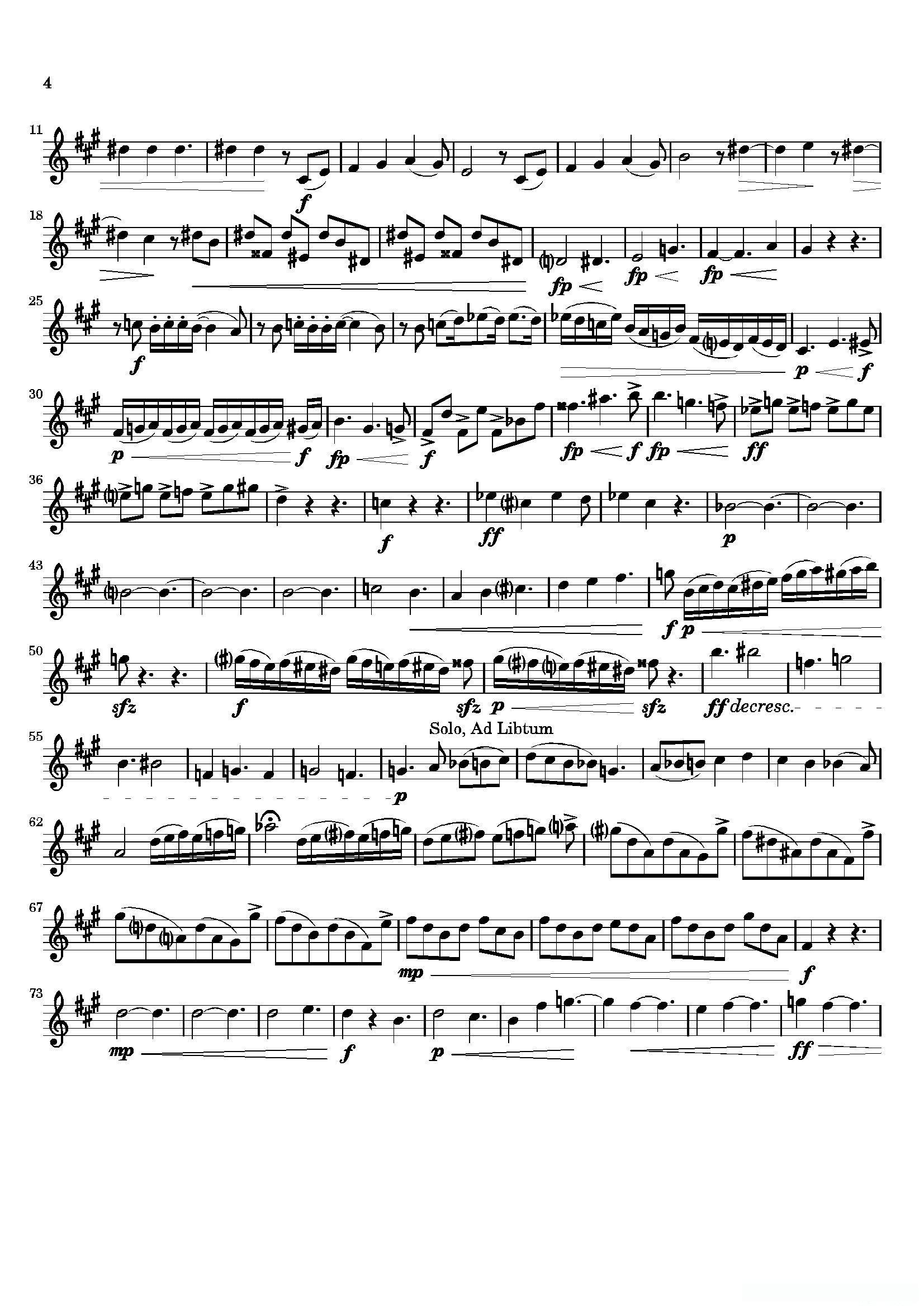 Movement(四重奏中音萨克斯分谱)