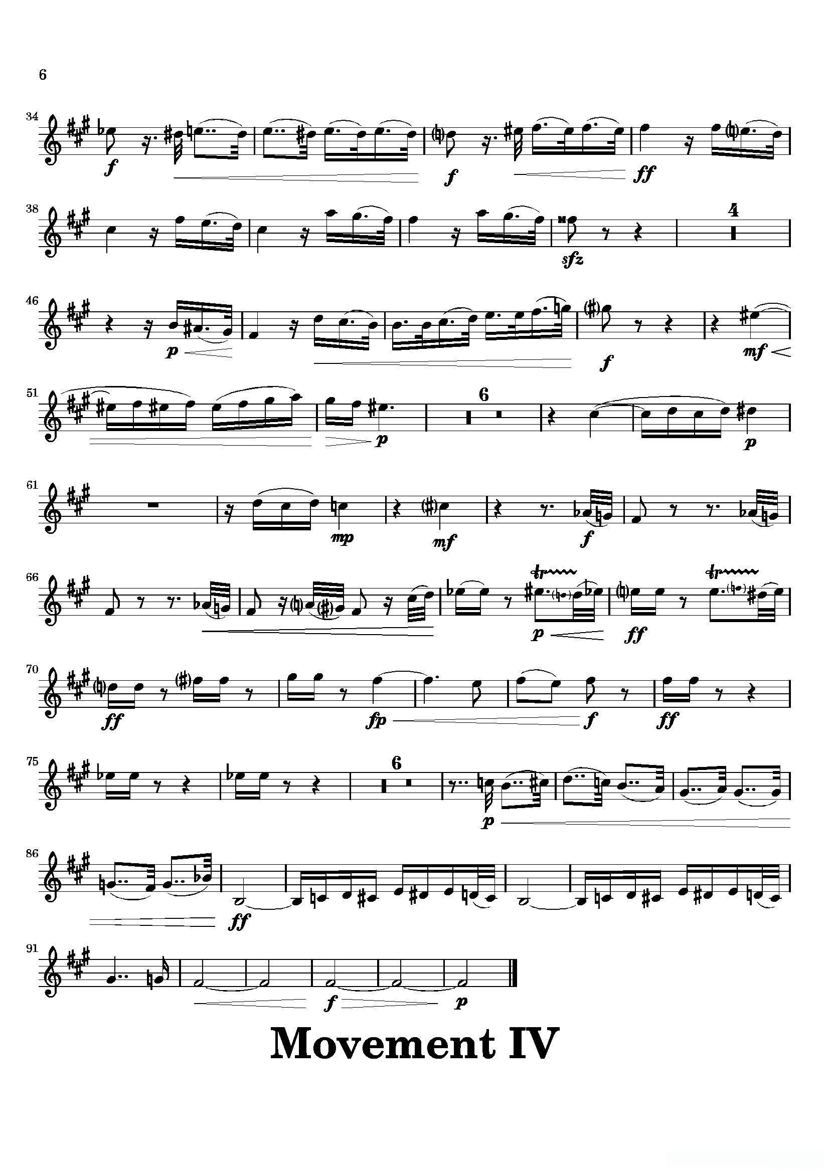 Movement(四重奏中音萨克斯分谱)