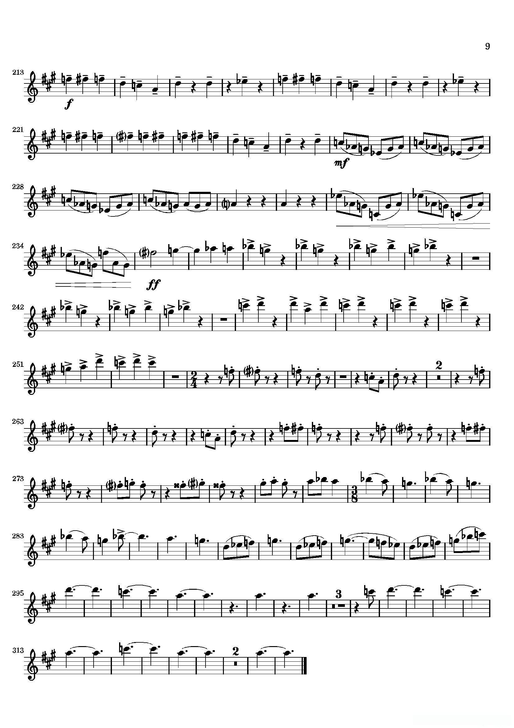 Movement（四重奏中音萨克斯分谱）
