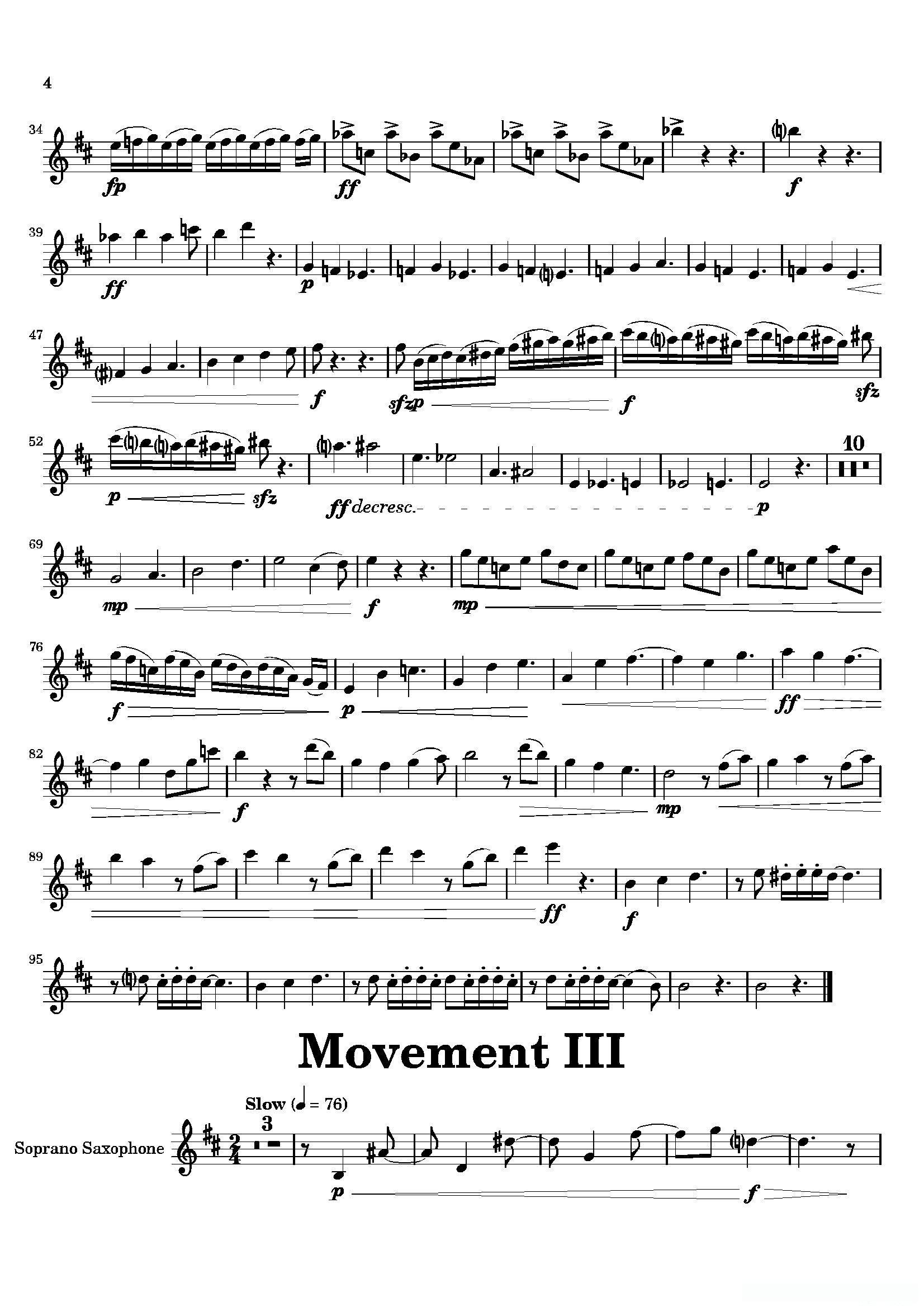 Movement(四重奏高音萨克斯分谱)