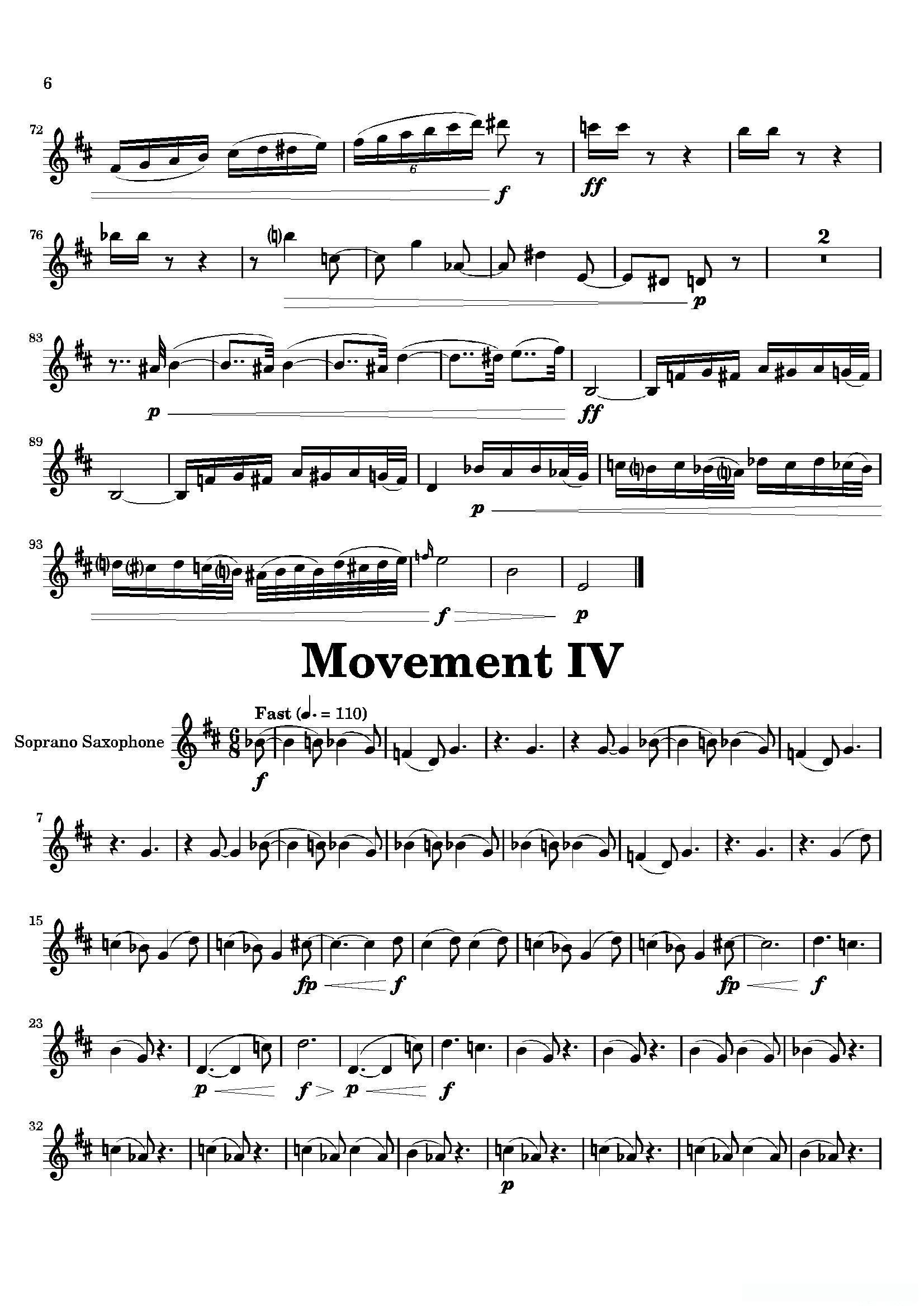 Movement(四重奏高音萨克斯分谱)