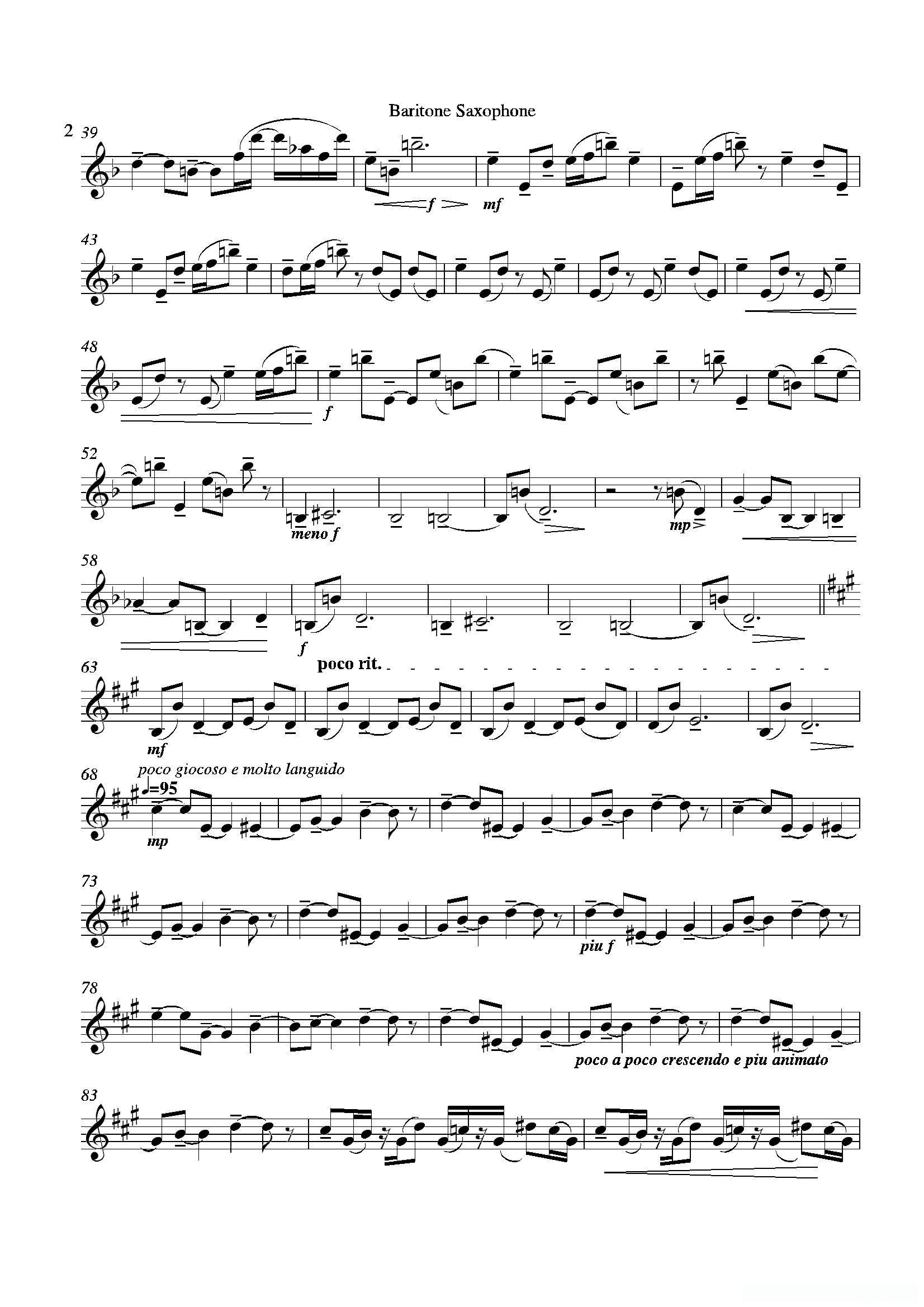Grigri(四重奏上低音萨克斯分谱)