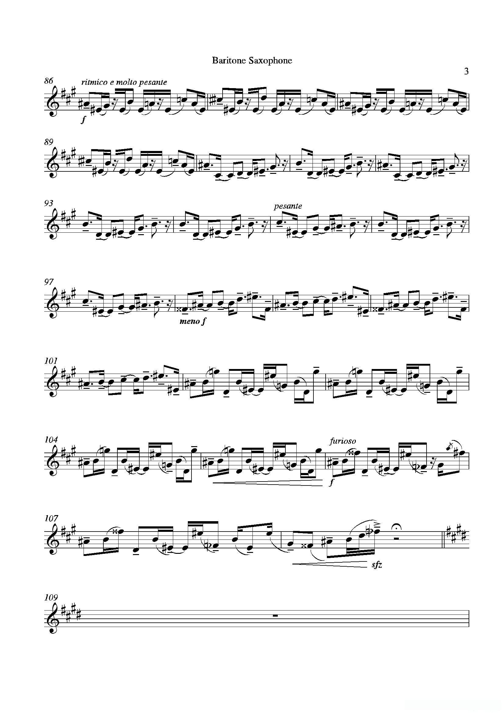 Grigri(四重奏上低音萨克斯分谱)
