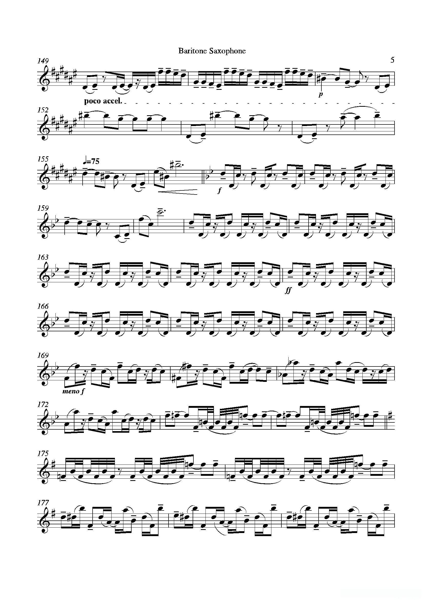 Grigri(四重奏上低音萨克斯分谱)