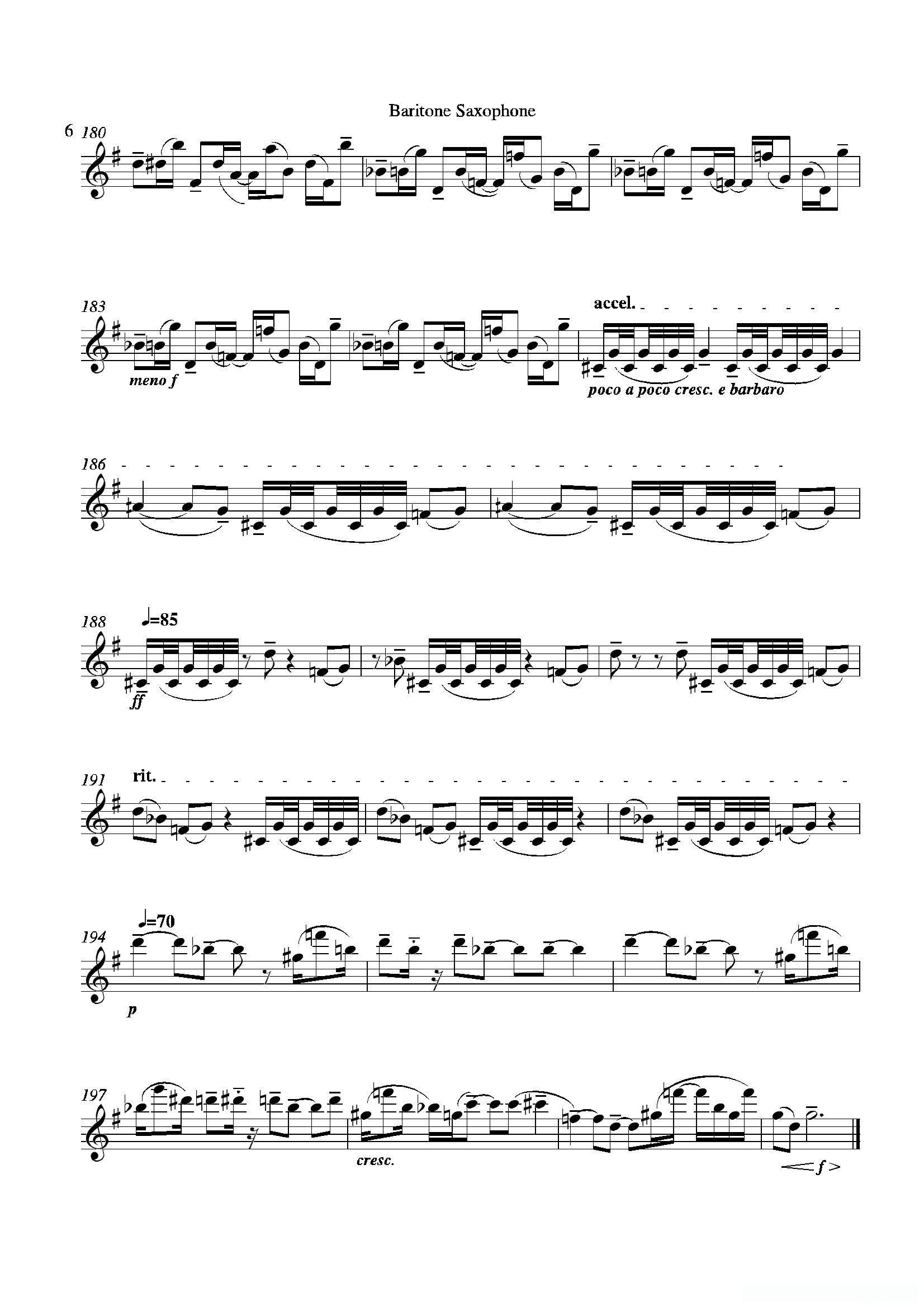 Grigri（四重奏上低音萨克斯分谱）