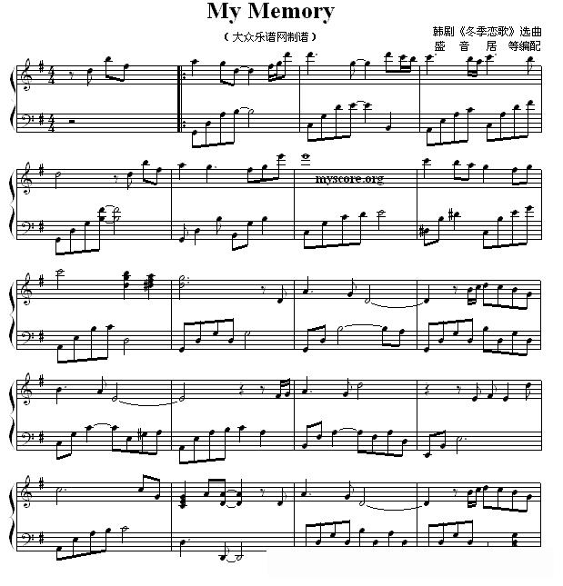 MY MEMORY(韩剧《冬季恋歌》插曲)