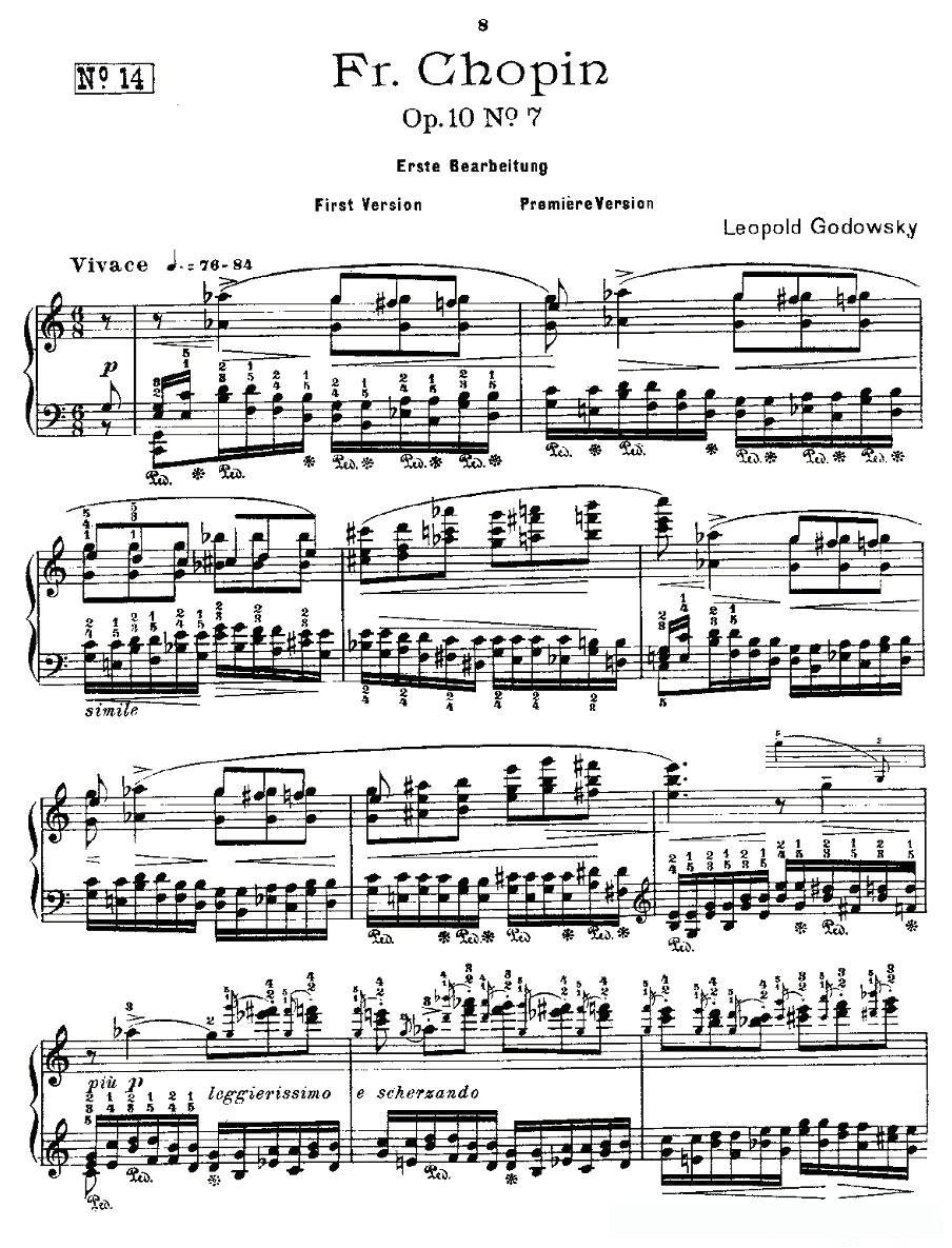 肖邦《练习曲》Fr.Chopin Op.10 No7-1