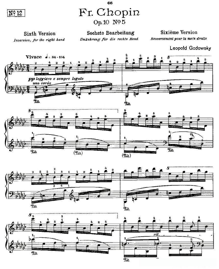 肖邦《练习曲》Fr.Chopin Op.10 No5-6
