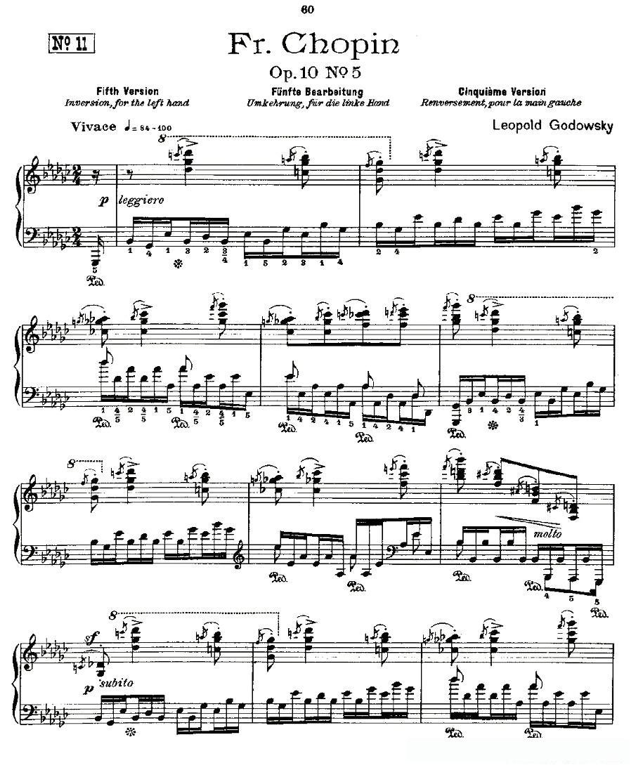 肖邦《练习曲》Fr.Chopin Op.10 No5-5