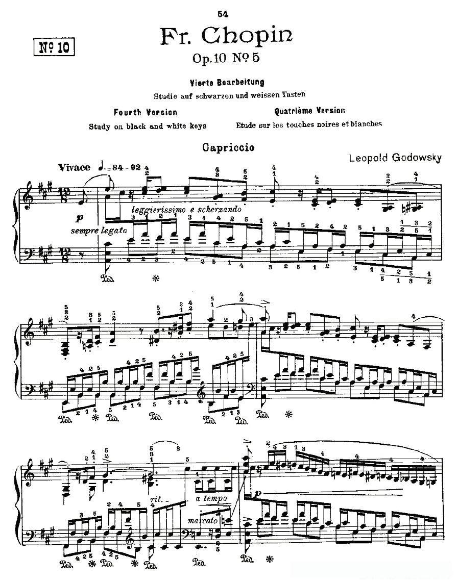 肖邦《练习曲》Fr.Chopin Op.10 No5-4