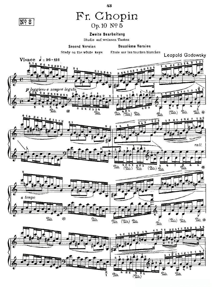 肖邦《练习曲》Fr.Chopin Op.10 No5-2