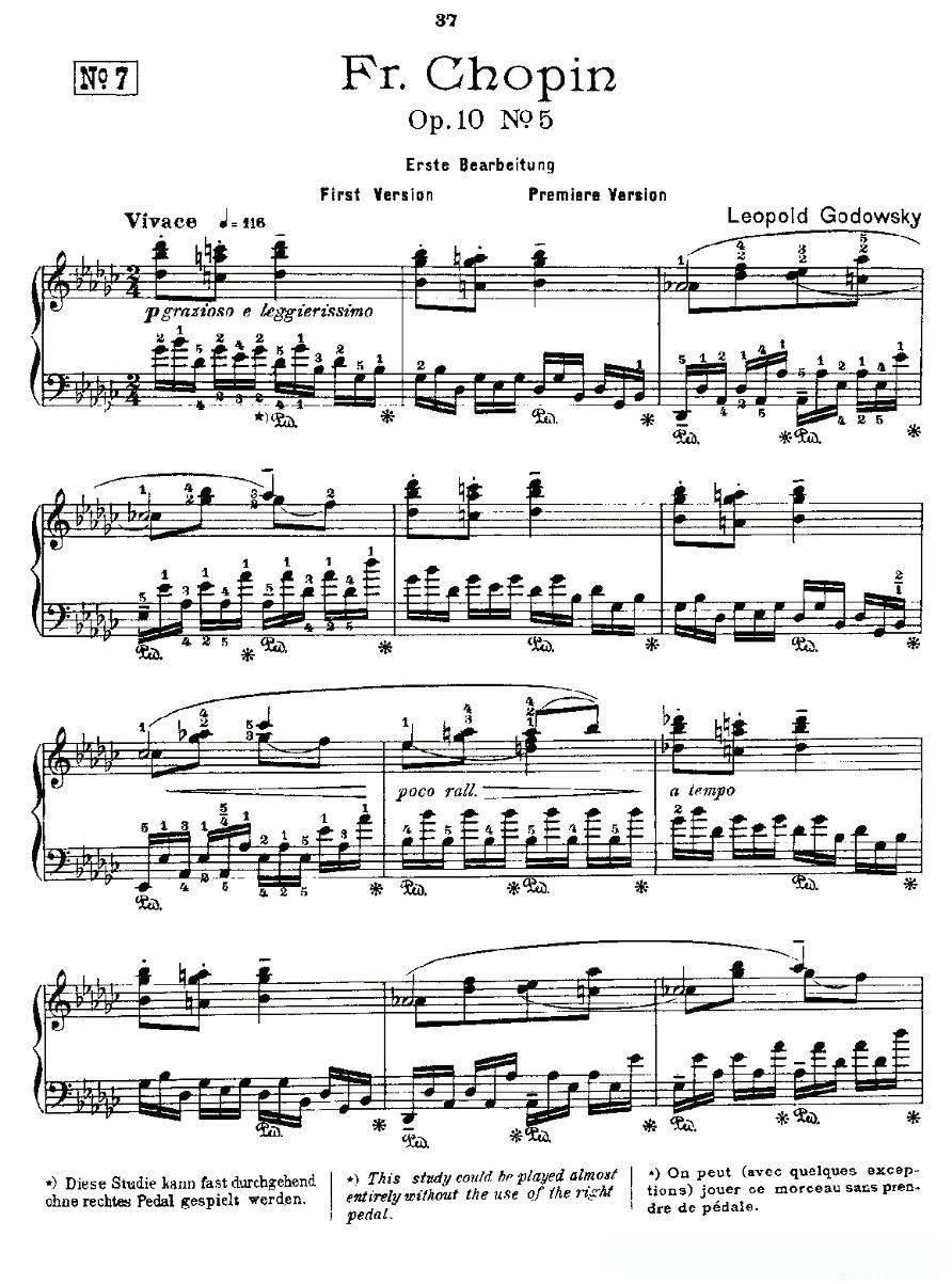 肖邦《练习曲》Fr.Chopin Op.10 No5-1