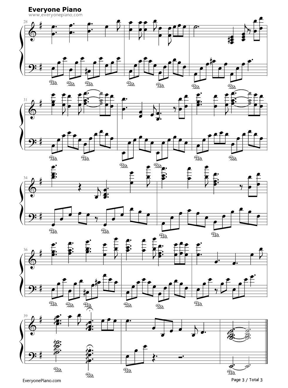 伊人如梦-芈月传主题曲五线谱预览3