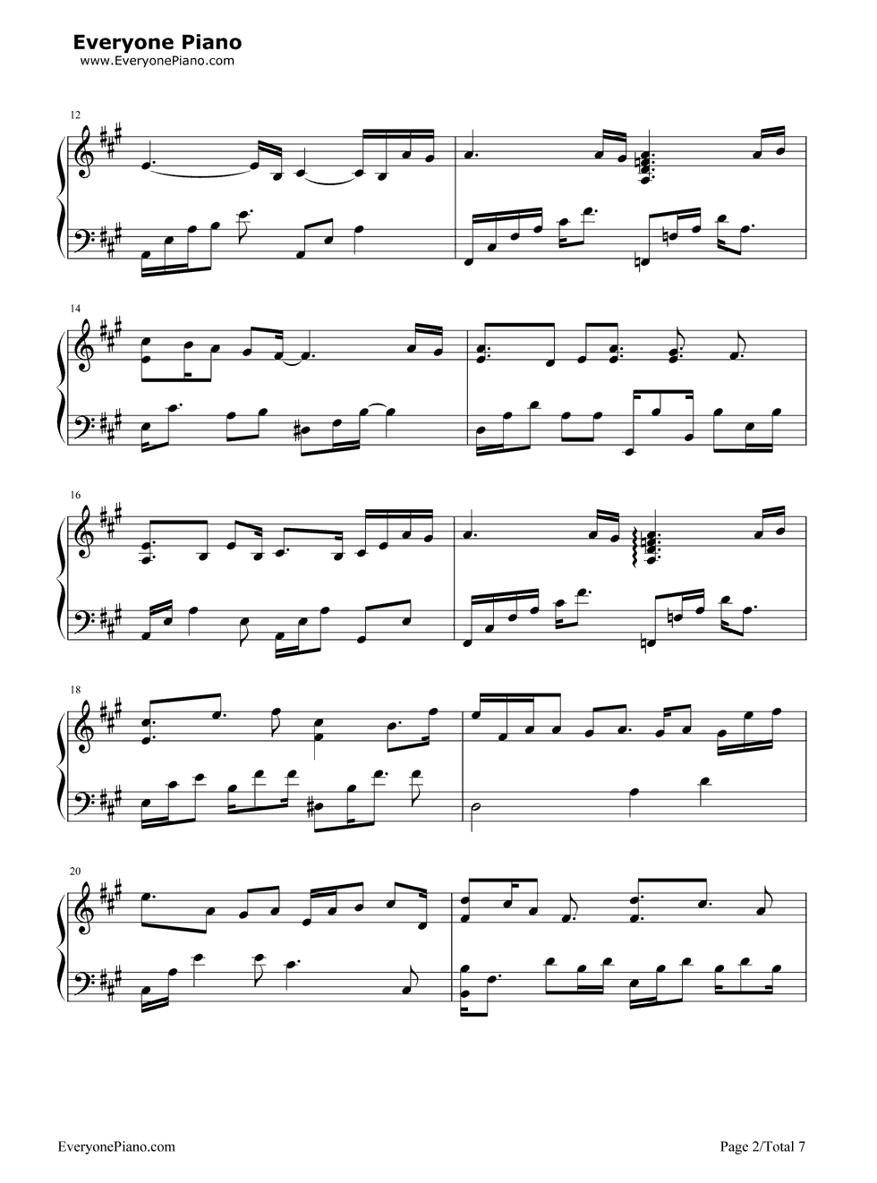 Believe-相信五线谱预览2