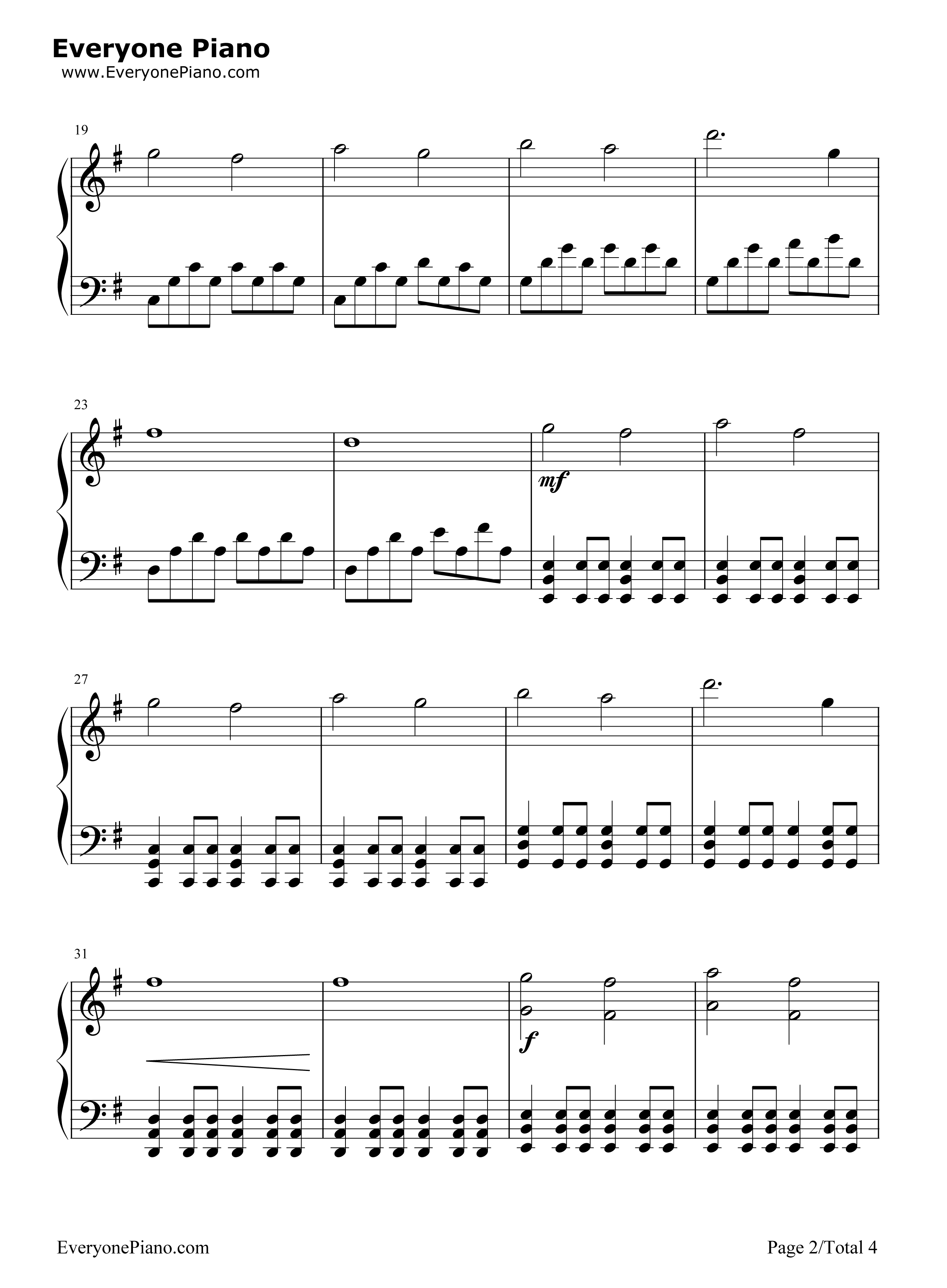 Rise-刺客信条3背景音乐五线谱预览2