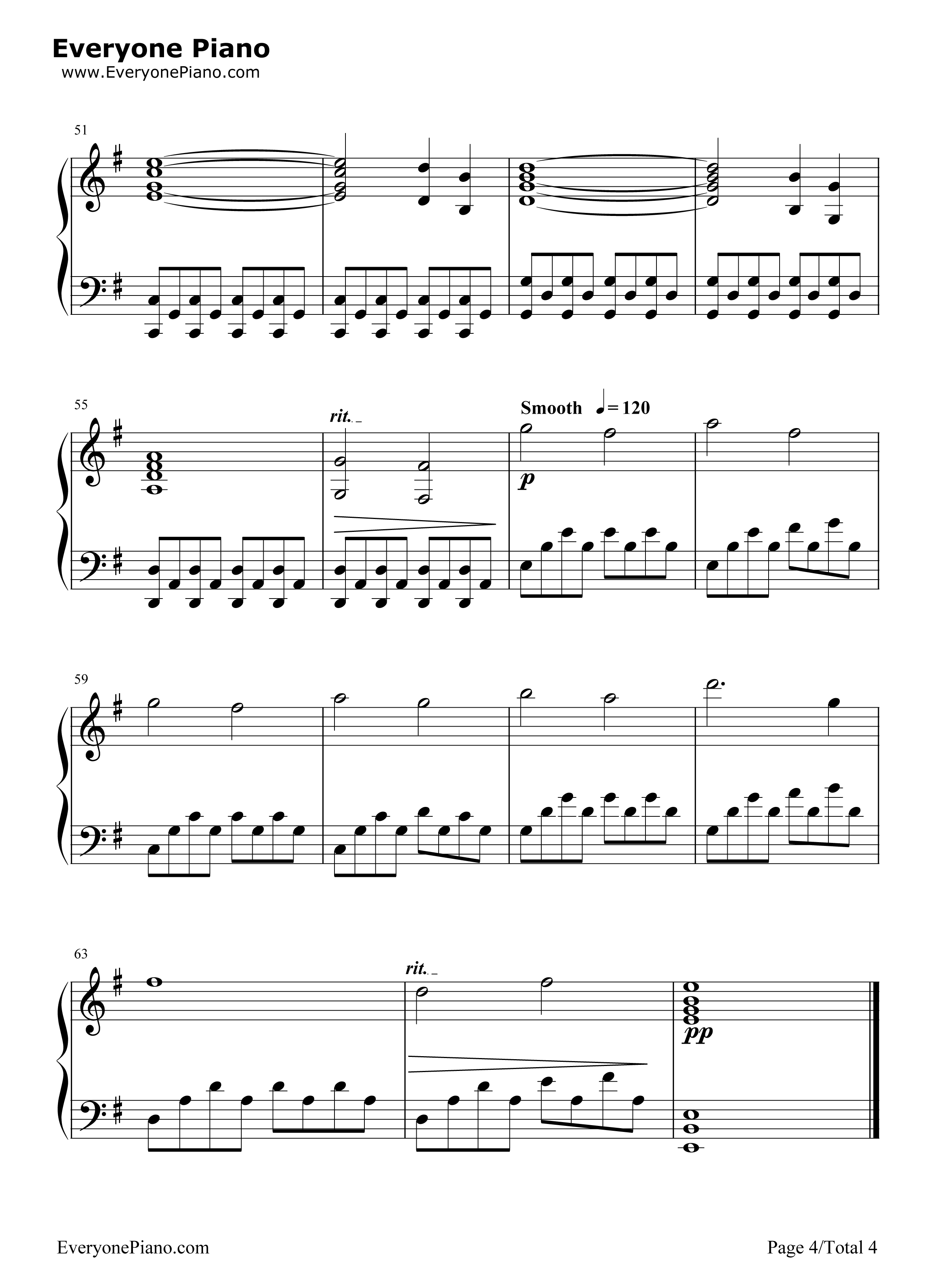 Rise-刺客信条3背景音乐五线谱预览4