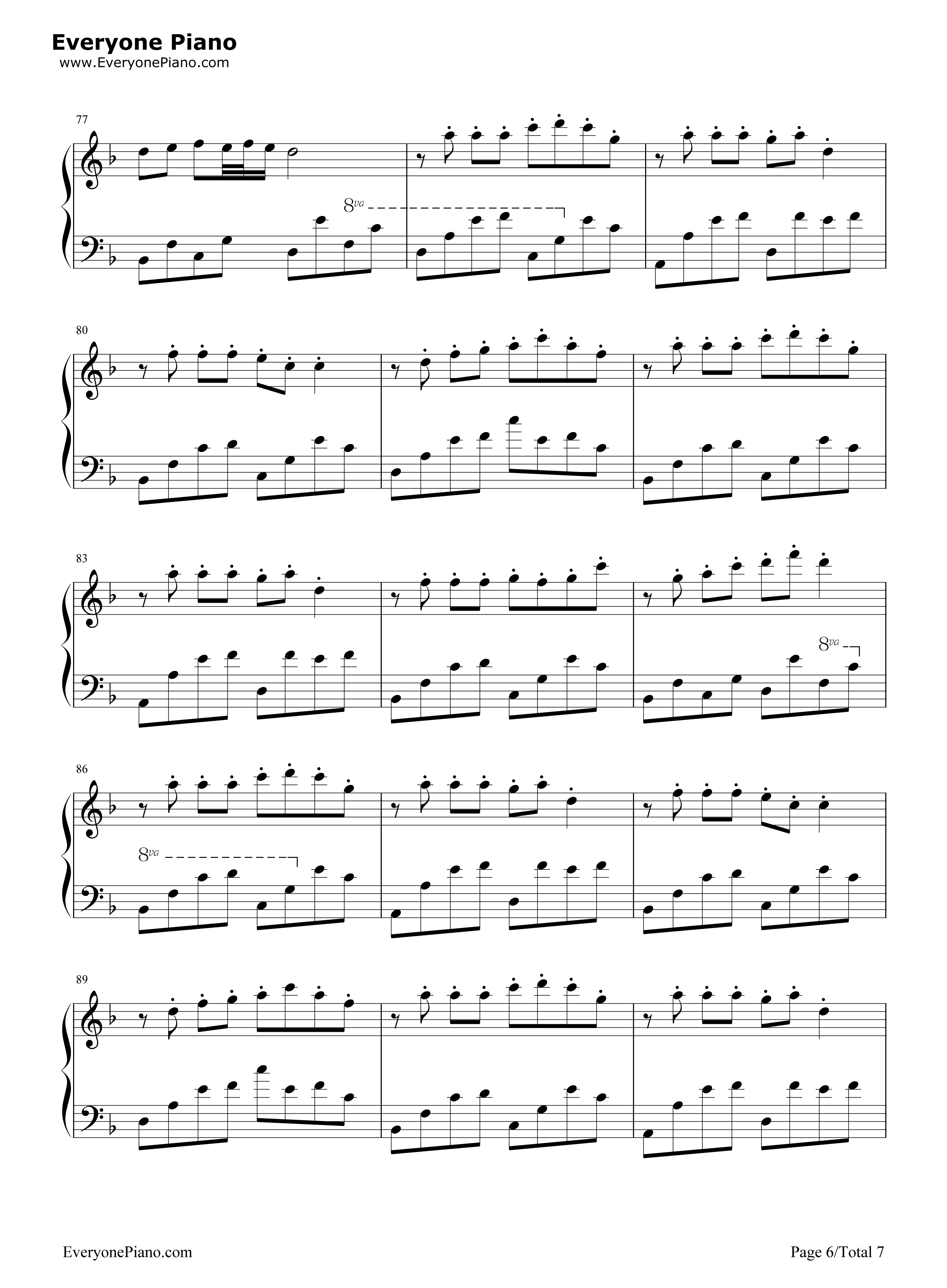 镇命歌-しずめうた五线谱预览6