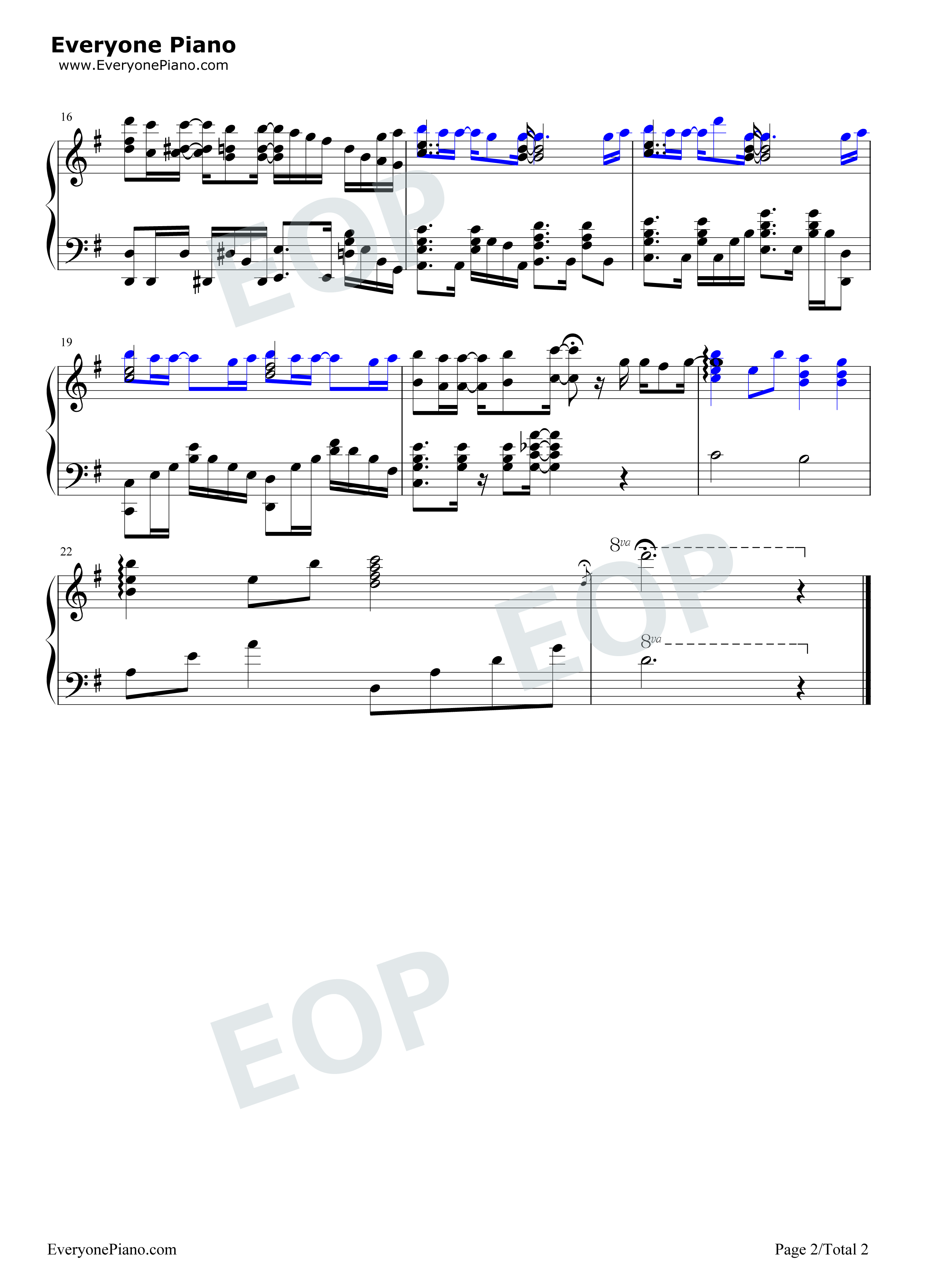 Sympathy of Love-C3魔方少女ED2五线谱预览2