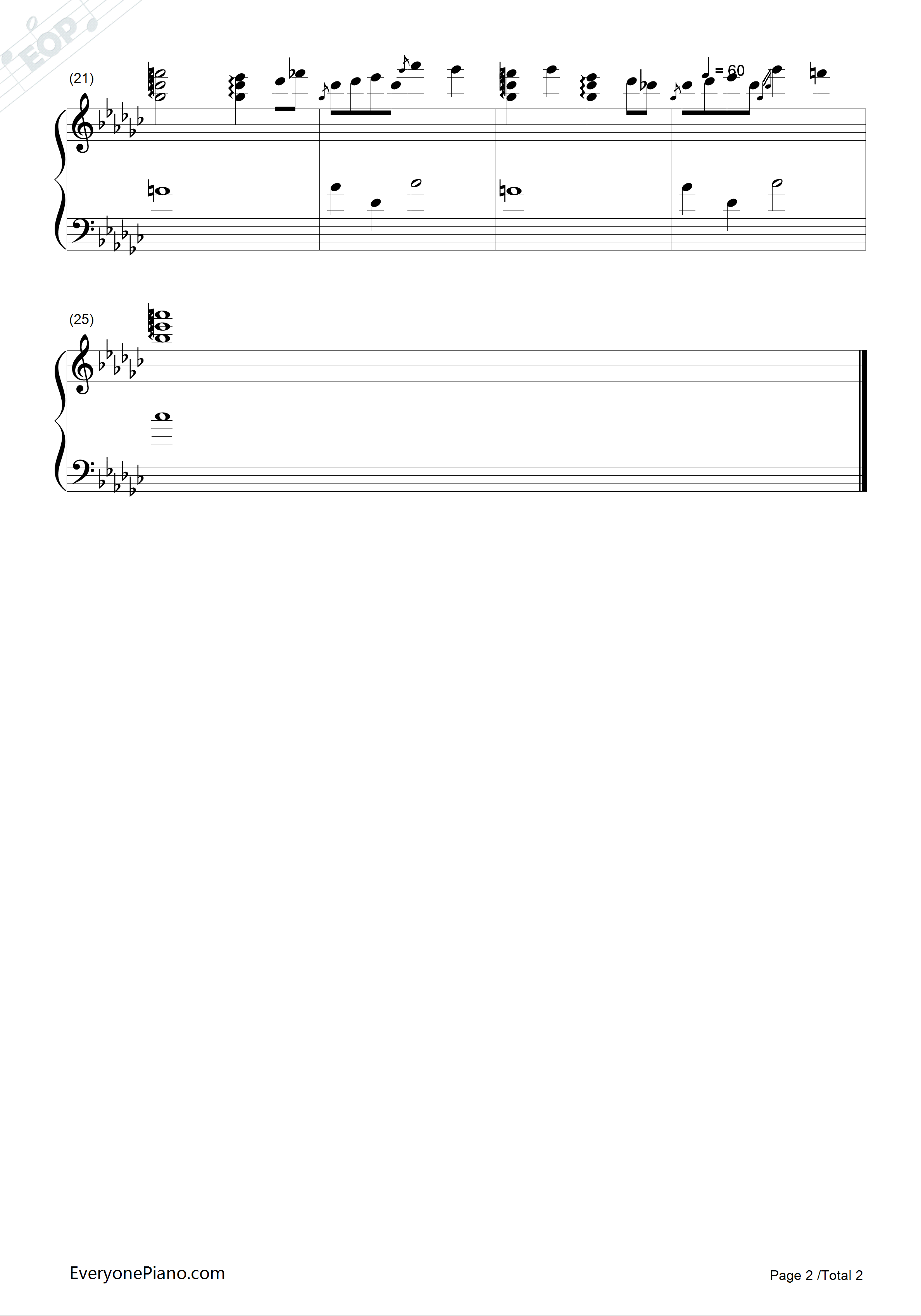 死寂电影插曲五线谱预览2