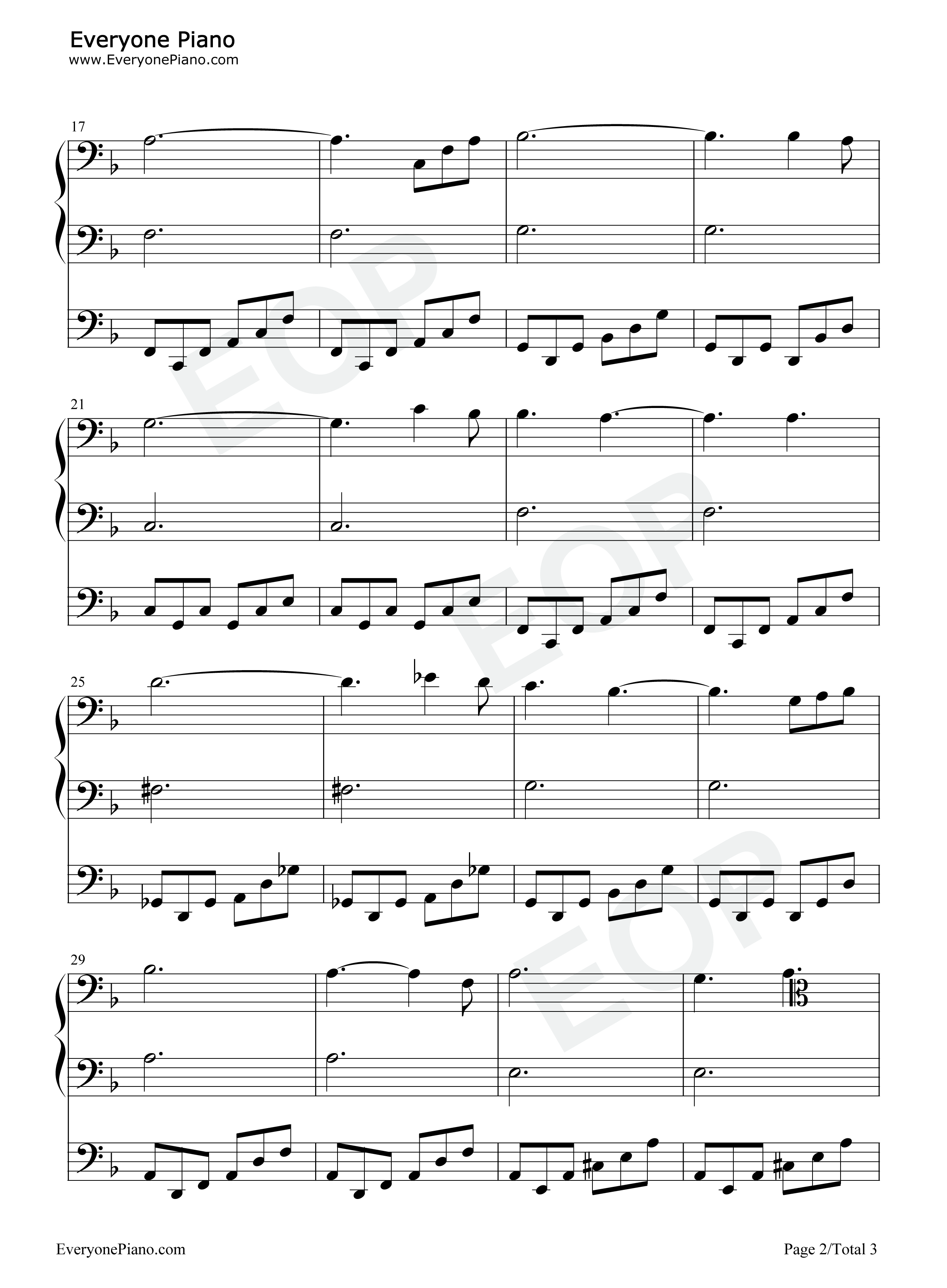 Moderato-xxxHOLiC插曲五线谱预览2