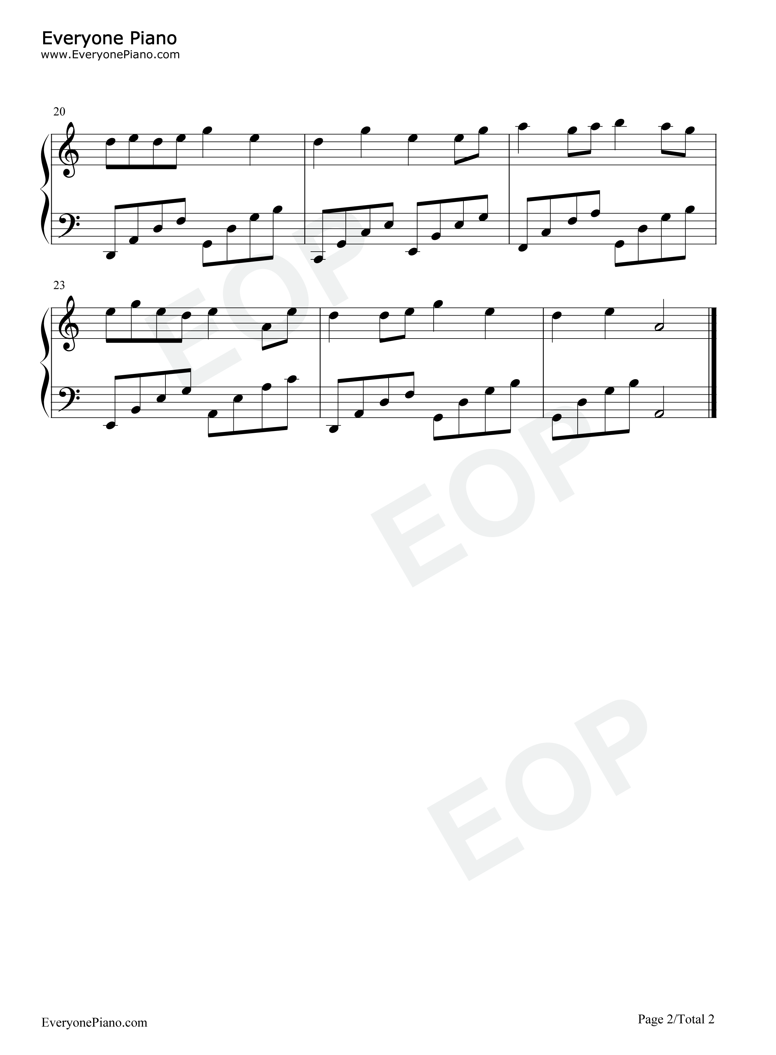 半句浓墨-C调简单版-灯下曲终人散唱绝人世悲欢-抖音五线谱预览2