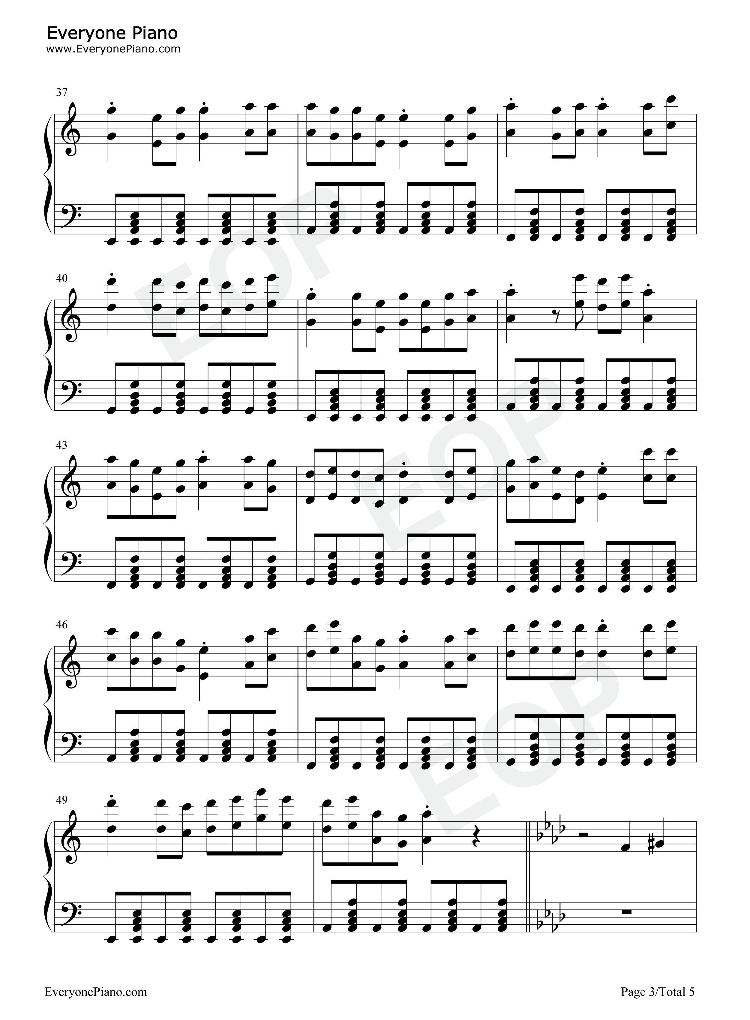 Lanterns-Xomu五线谱预览3