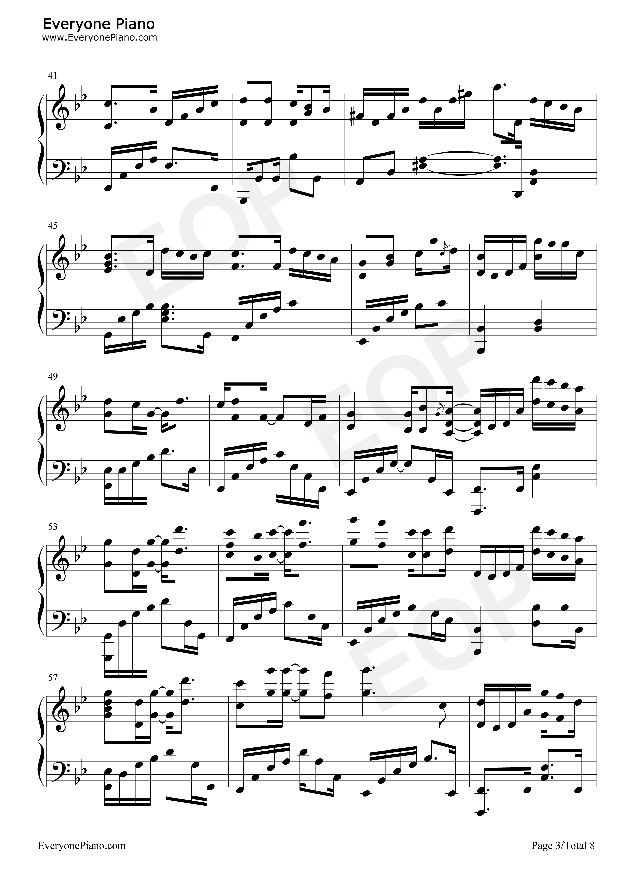 半世游-半世界之旅官方宣传曲五线谱预览3