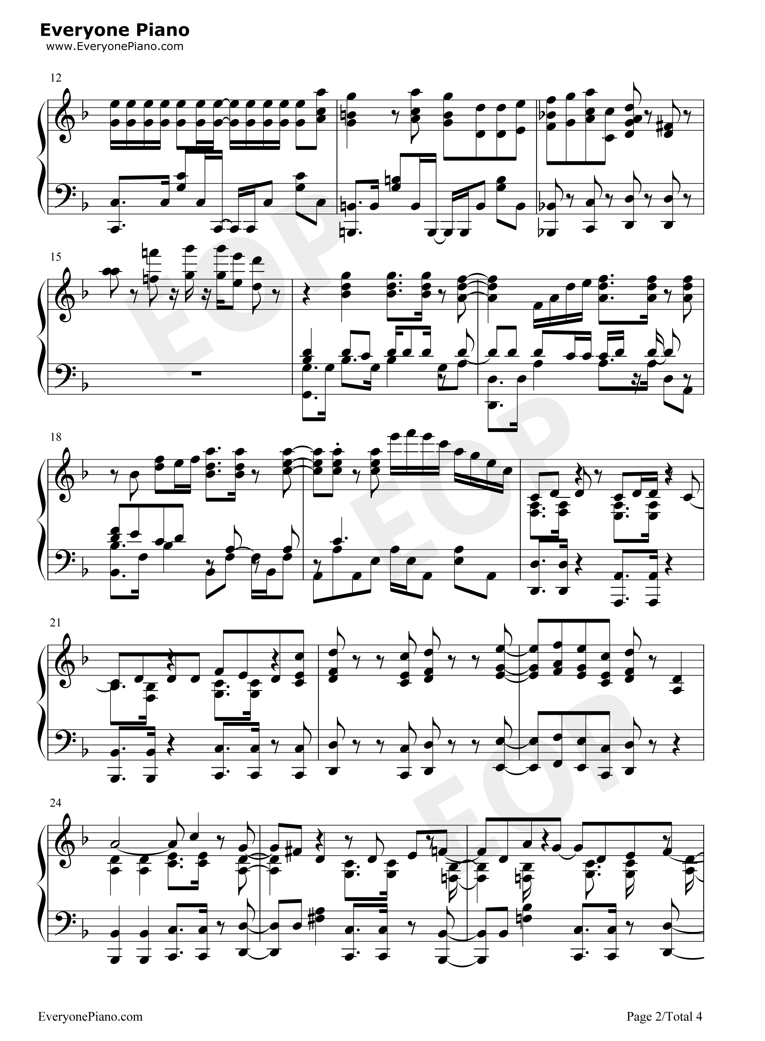 TEMPEST-重来吧魔王大人OP五线谱预览2