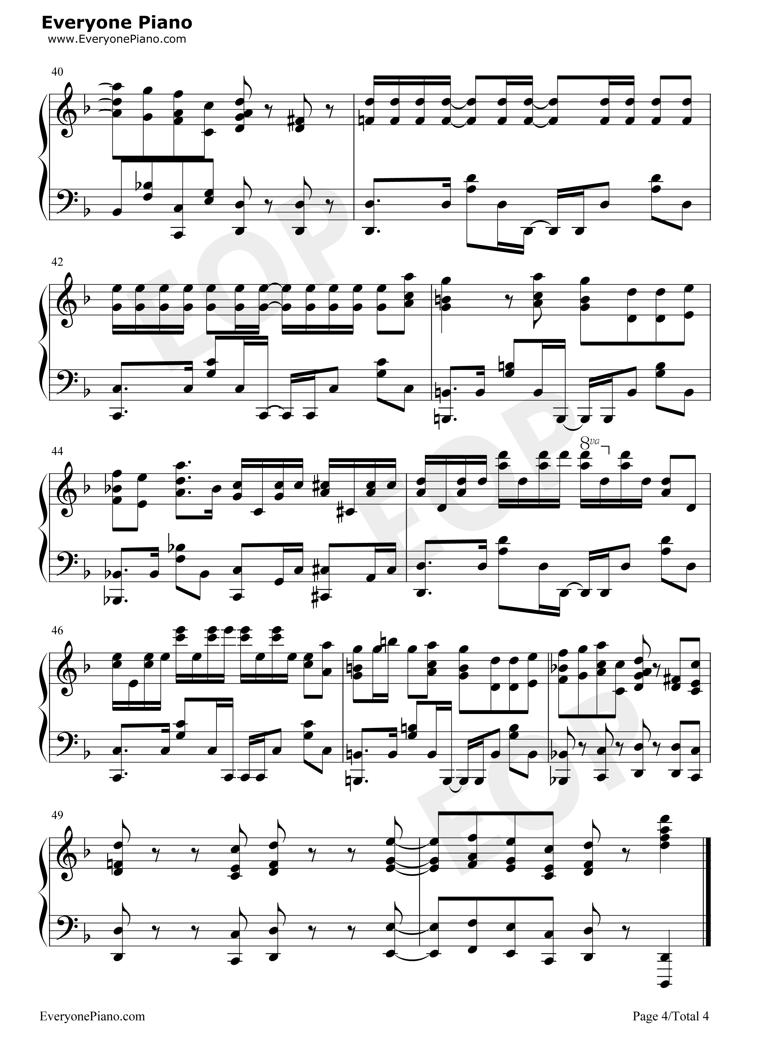 TEMPEST-重来吧魔王大人OP五线谱预览4