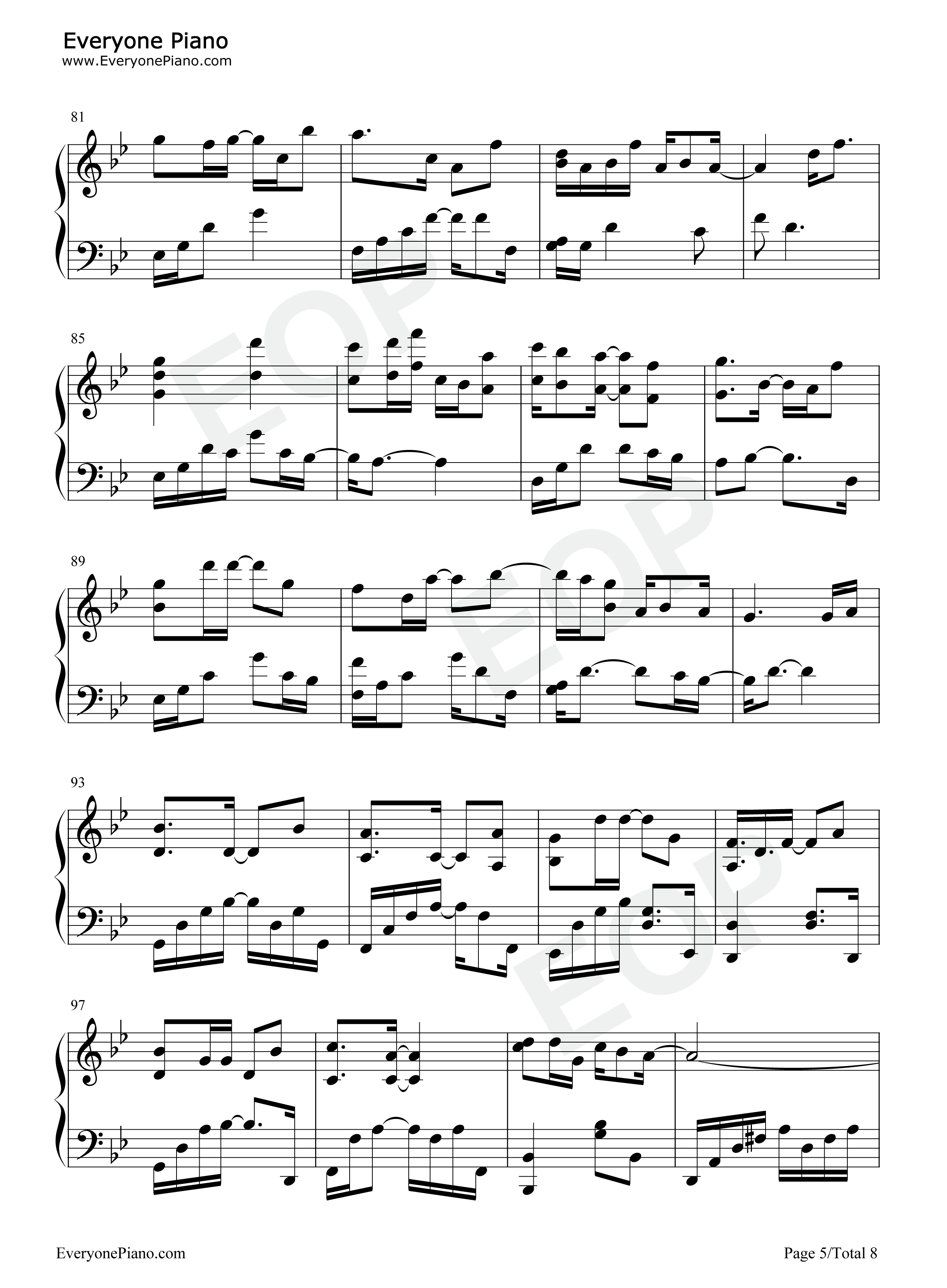 半世游-半世界之旅官方宣传曲五线谱预览5