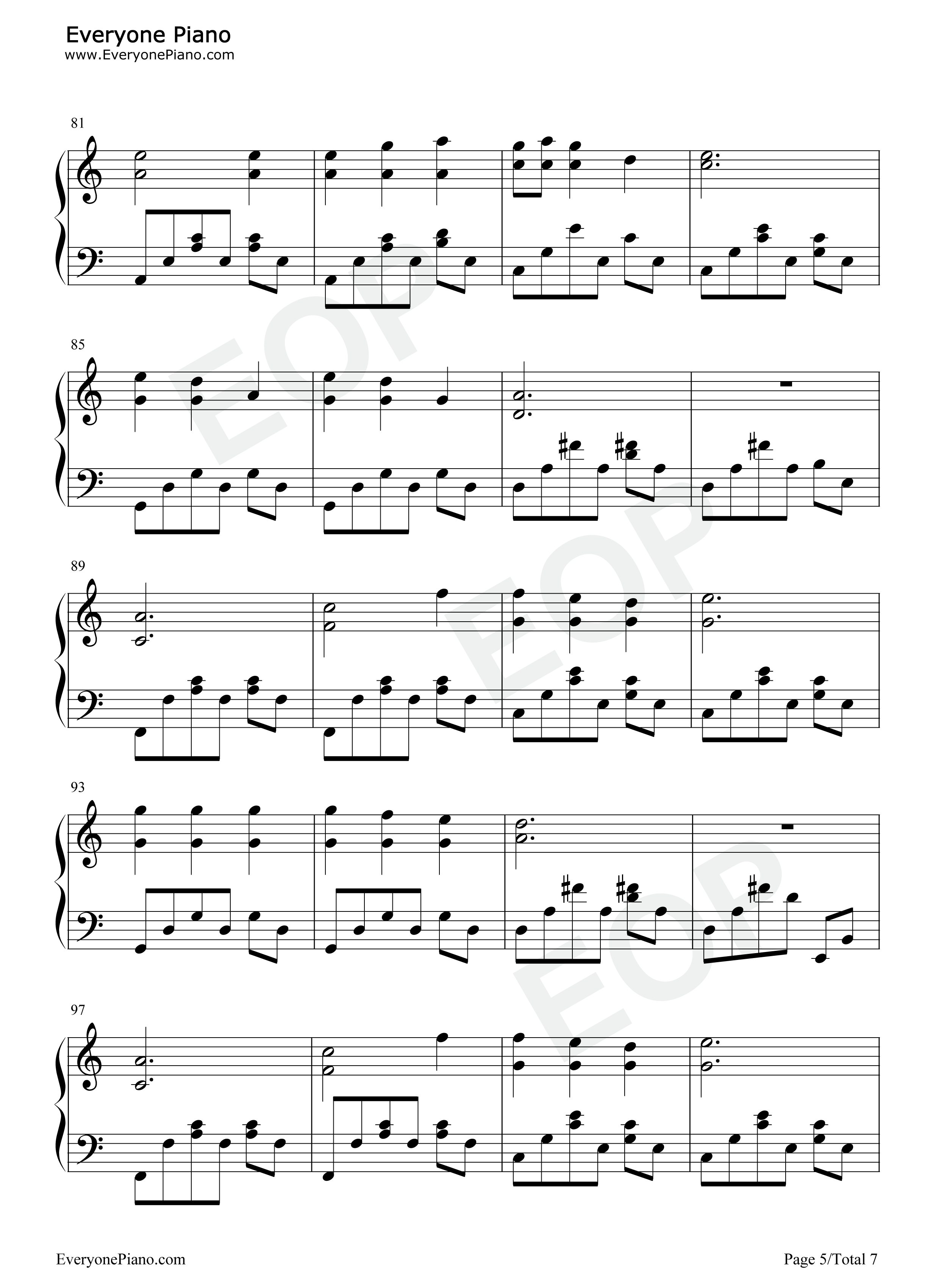 月迷风影-十二国记片尾曲五线谱预览5