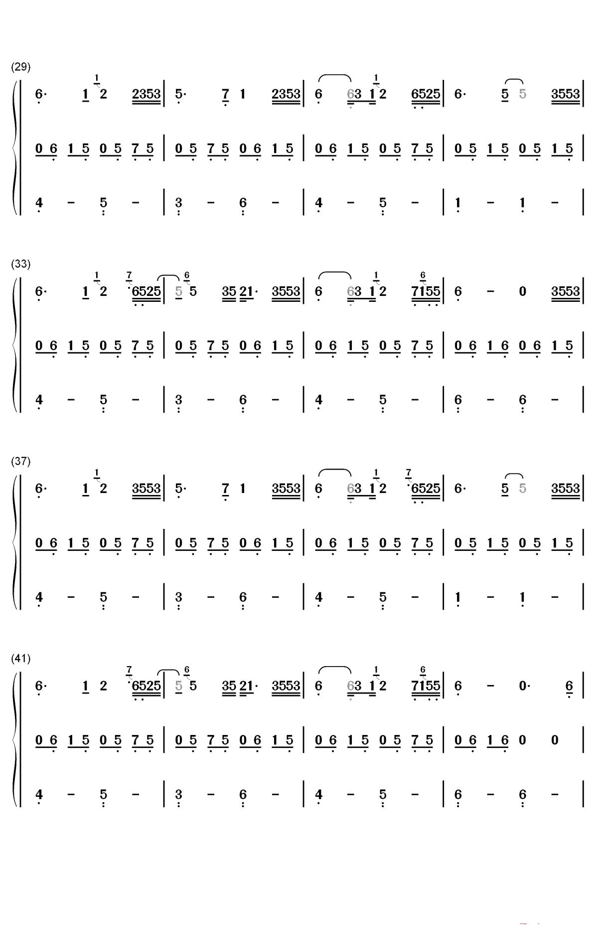 多情种钢琴简谱-数字双手-要不要买菜3