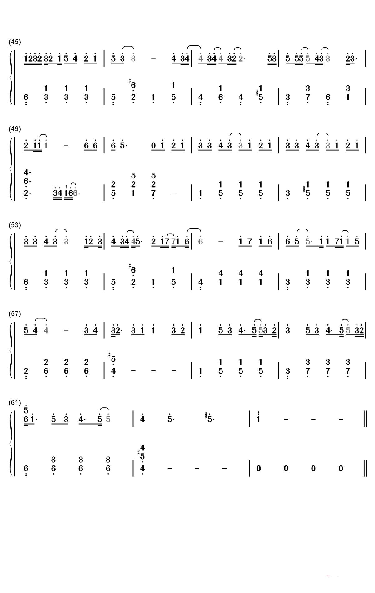 看见你的声音钢琴简谱-数字双手-陈零九3