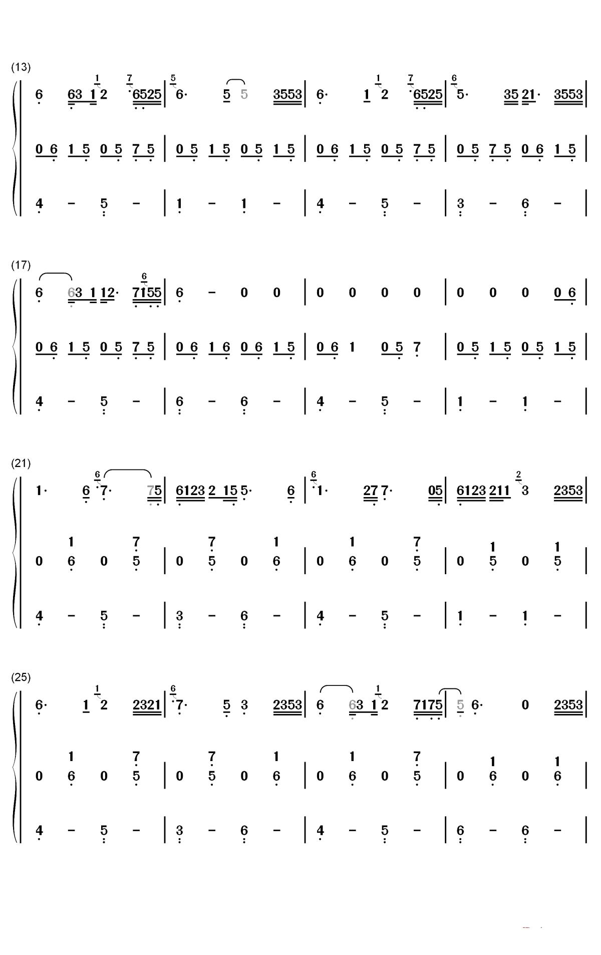 多情种钢琴简谱-数字双手-要不要买菜2
