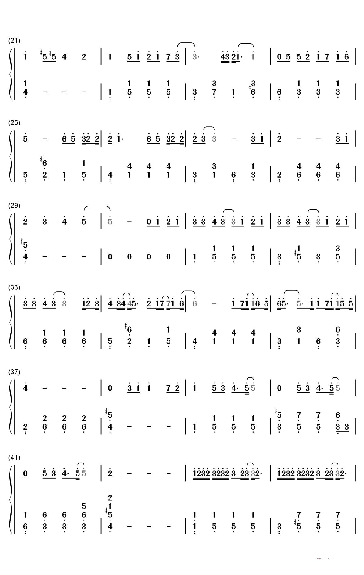 看见你的声音钢琴简谱-数字双手-陈零九2