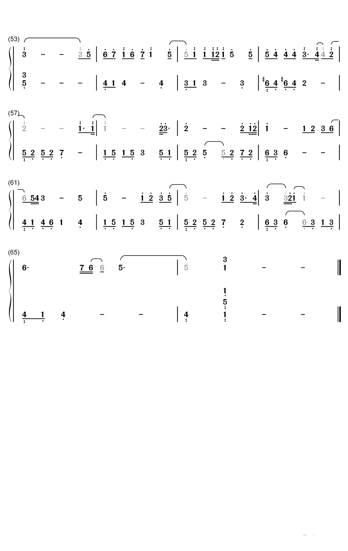 心光钢琴简谱-数字双手-胡夏3