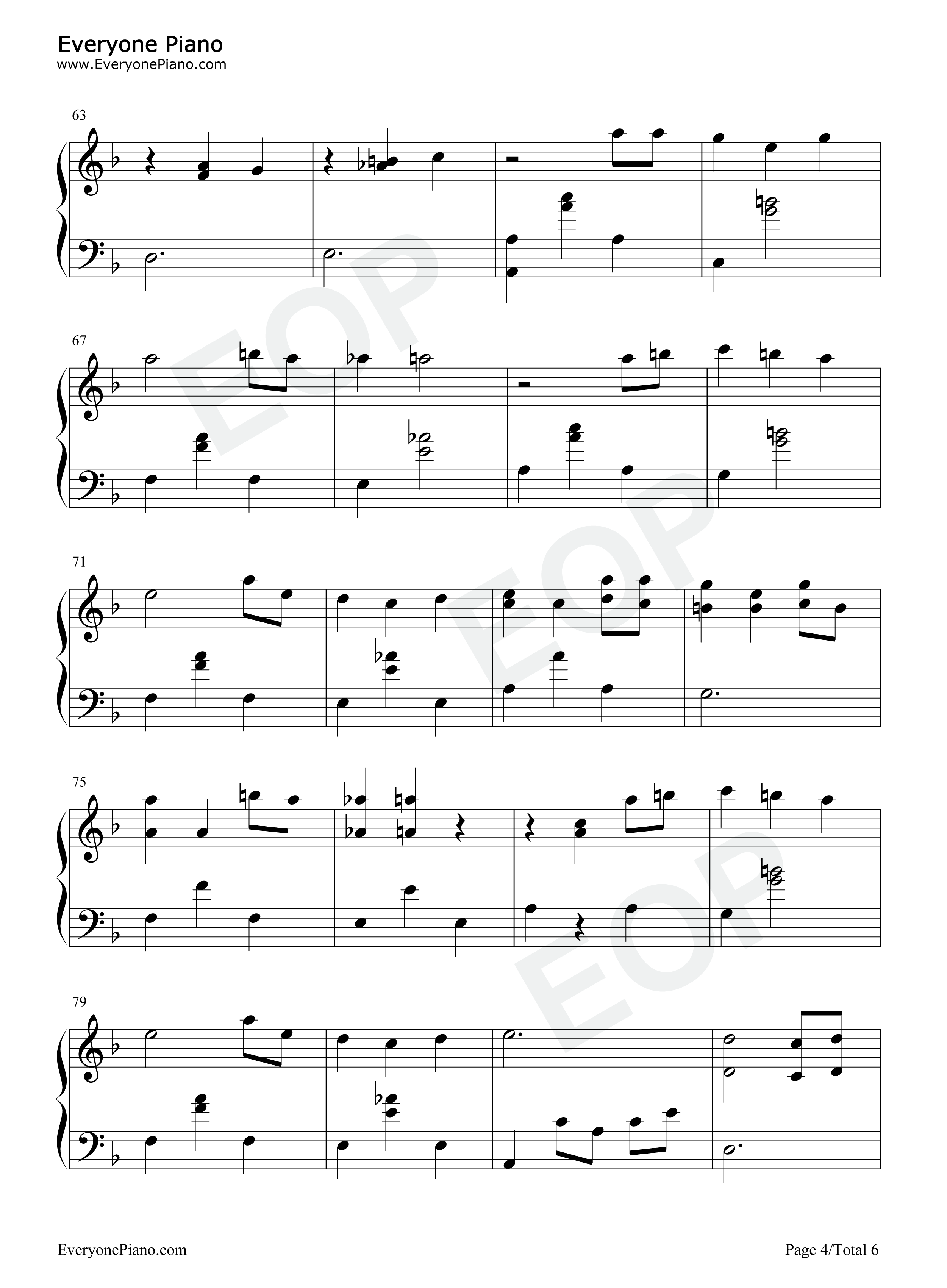 Hijo De La Luna-简单版-Mecano五线谱预览4