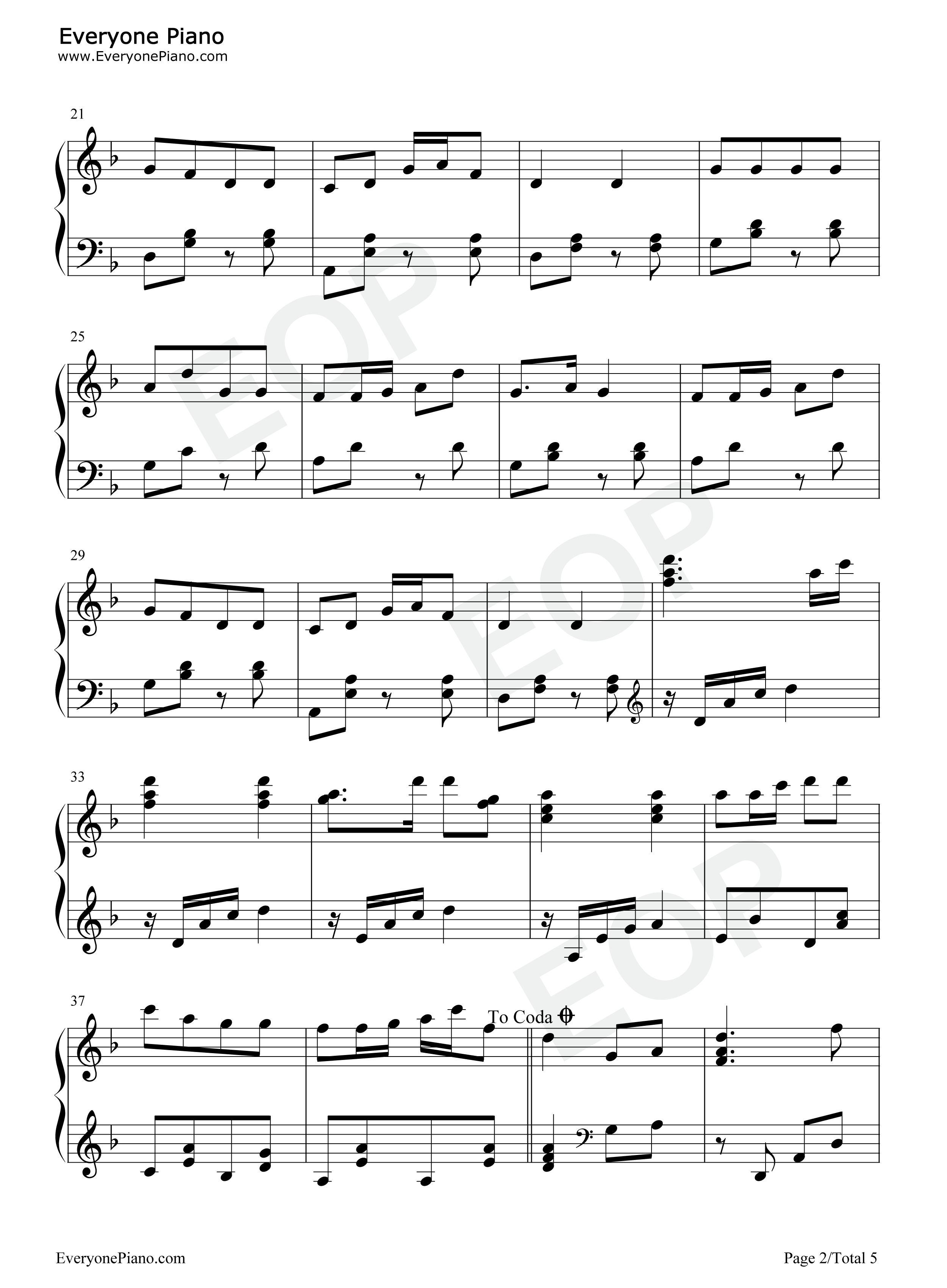 草原赞歌-草原英雄小姐妹插曲五线谱预览2