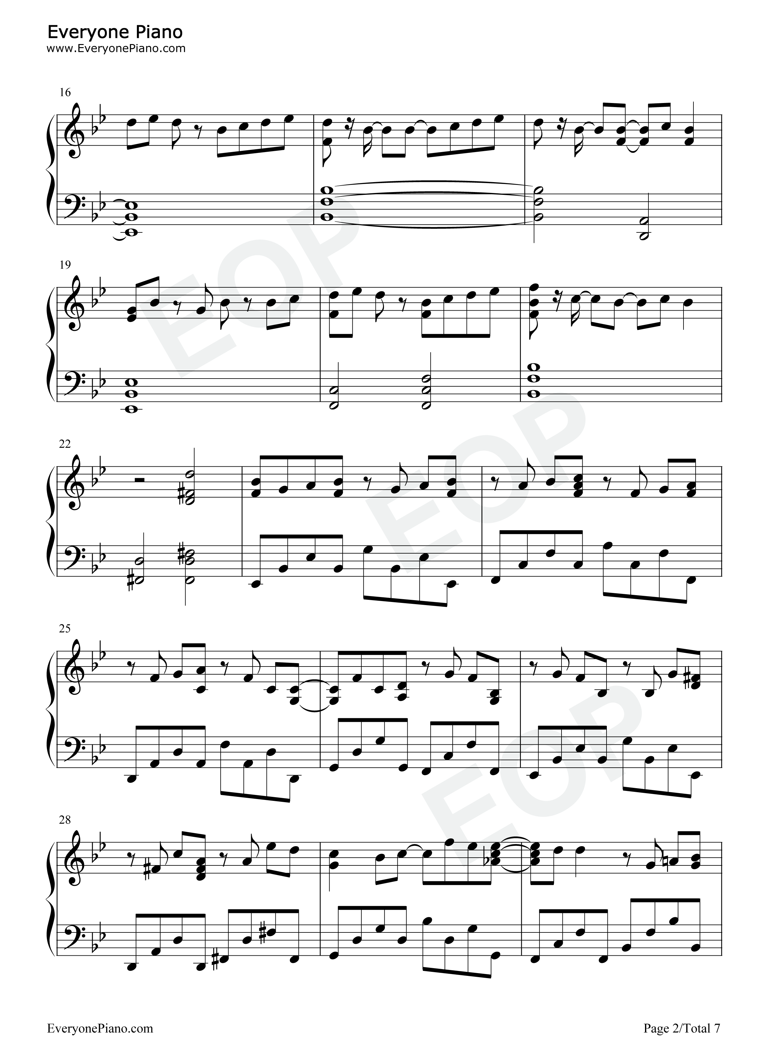 群青-YOASOBI五线谱预览2