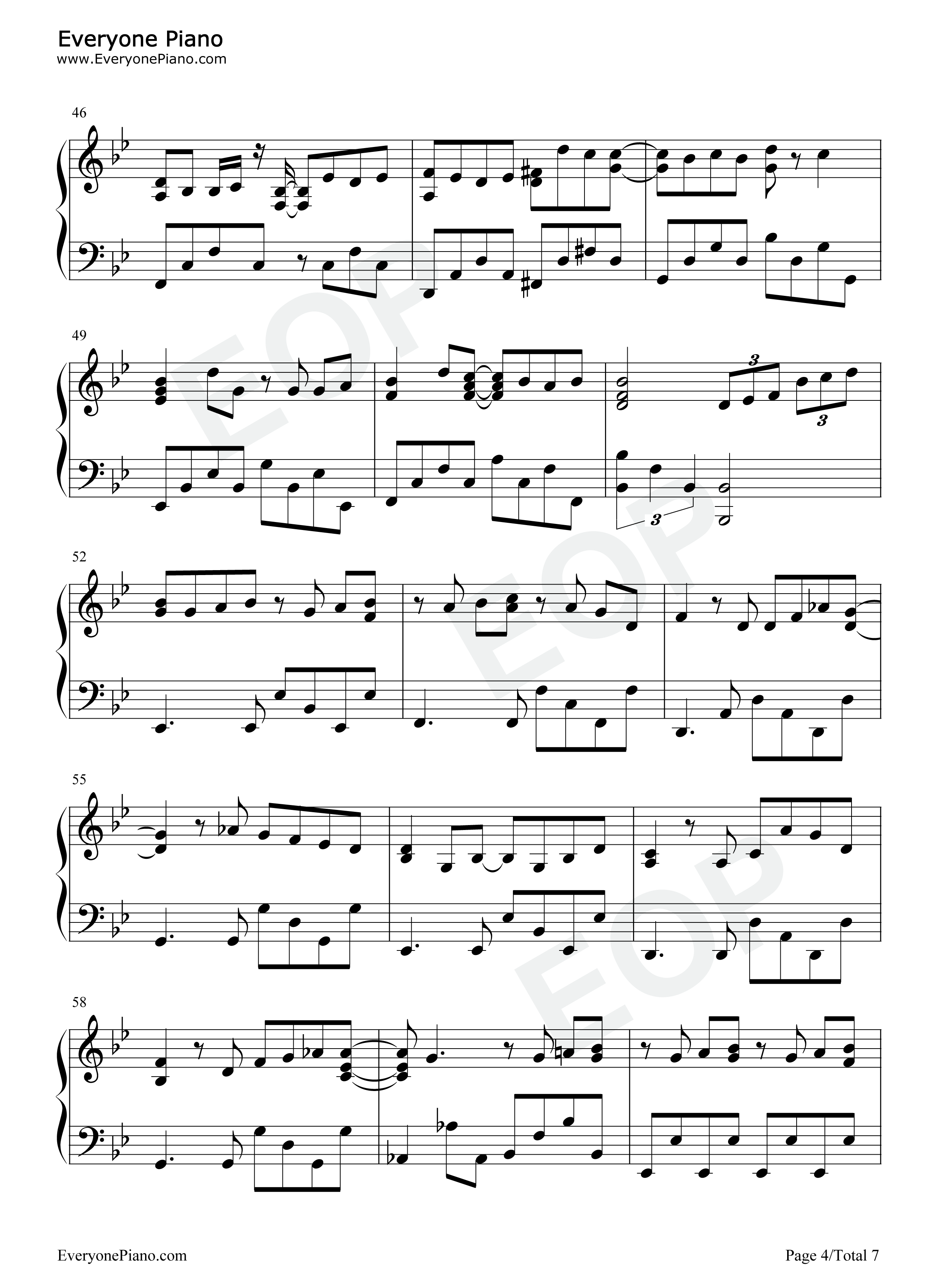 群青-YOASOBI五线谱预览4
