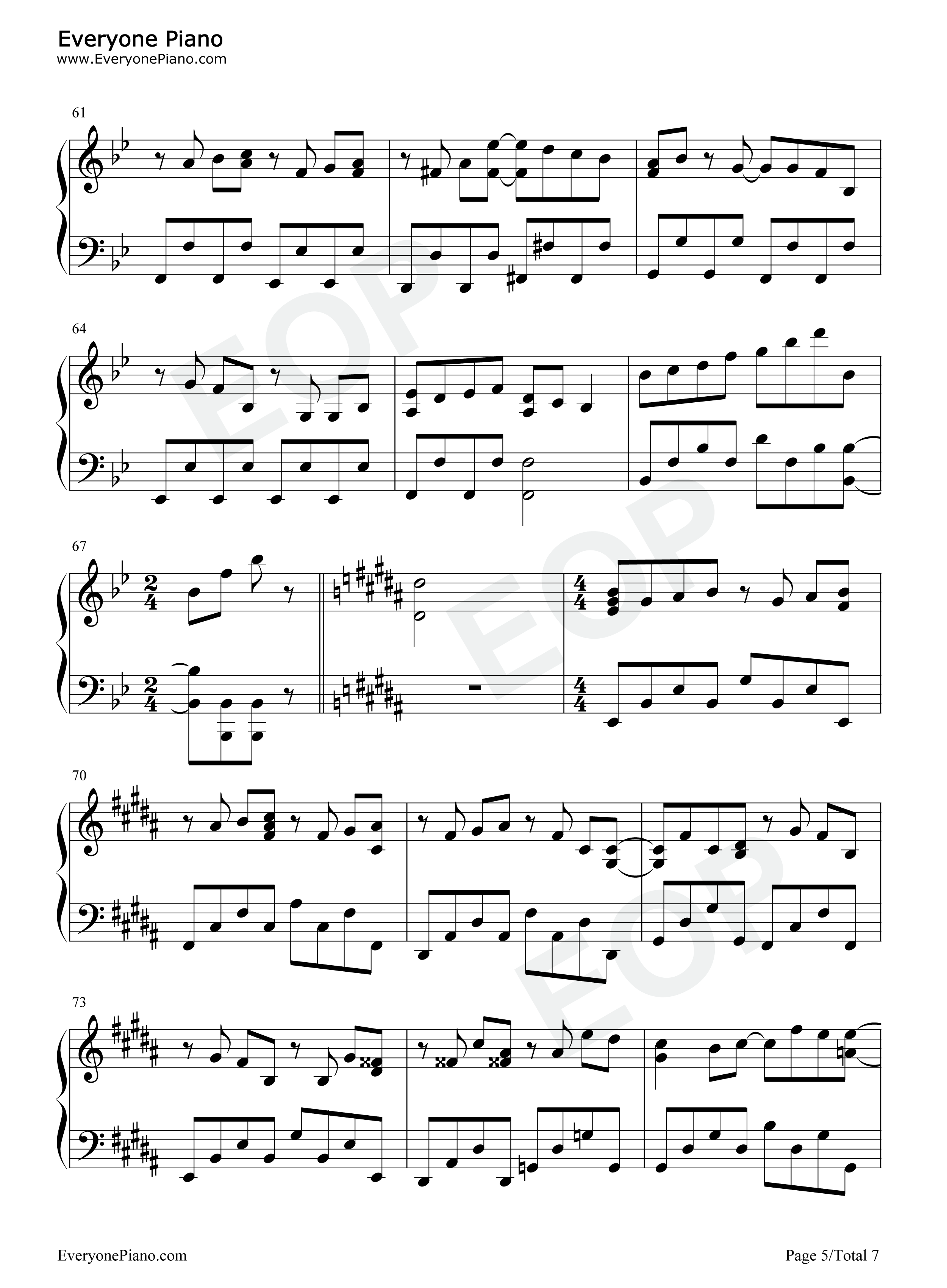 群青-YOASOBI五线谱预览5